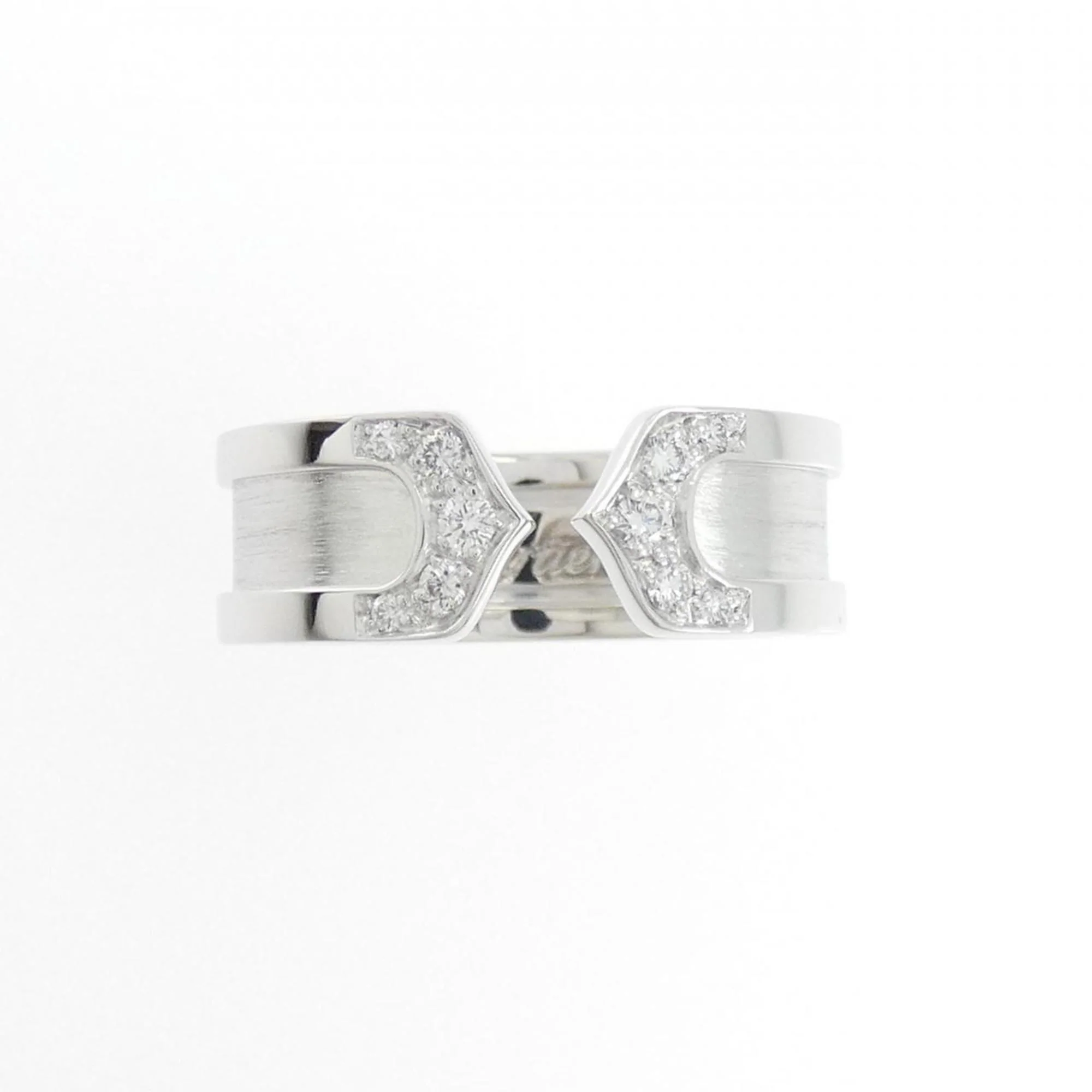 C2 Small Ring 18K White Gold and Diamond - Image 2