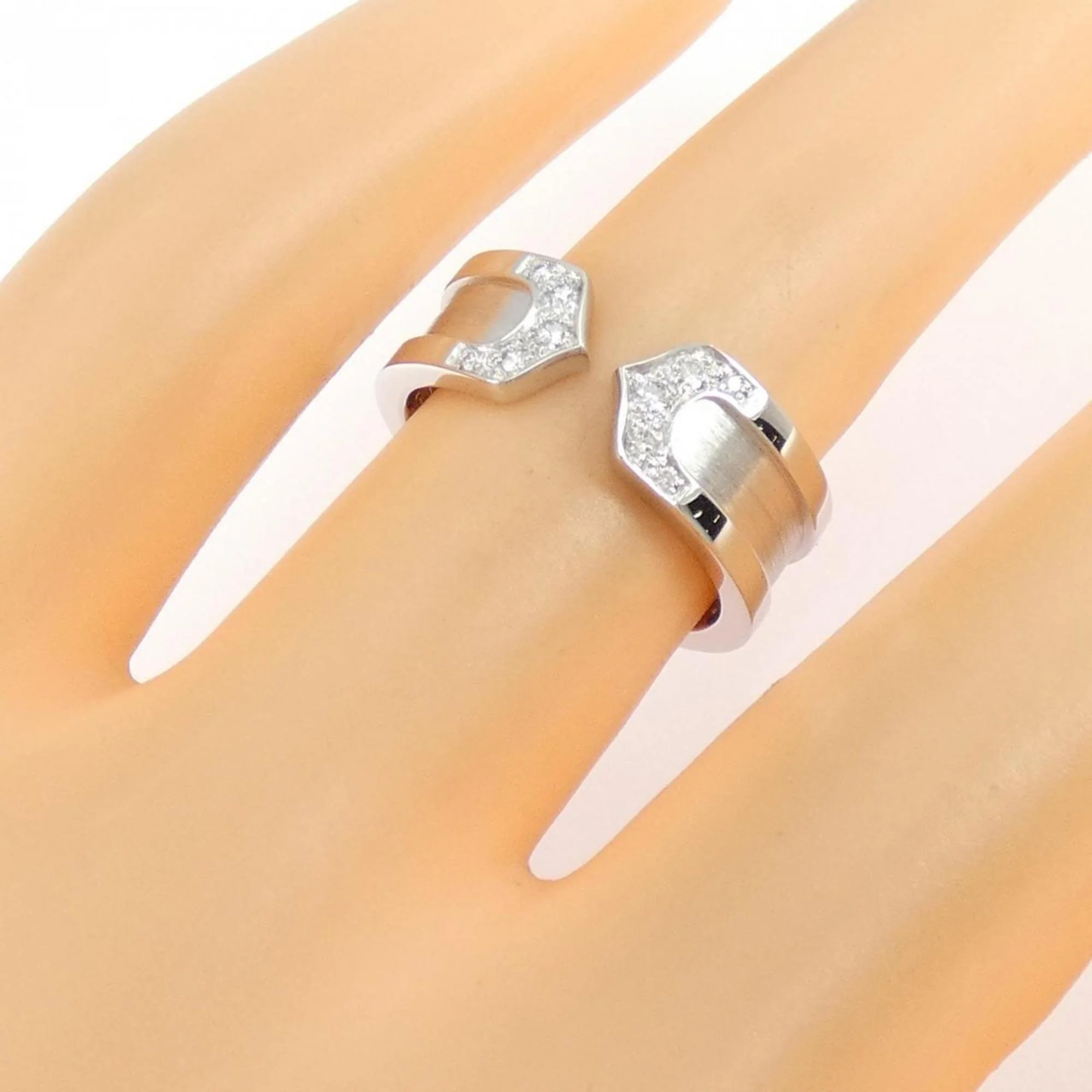 C2 Small Ring 18K White Gold and Diamond - Image 5
