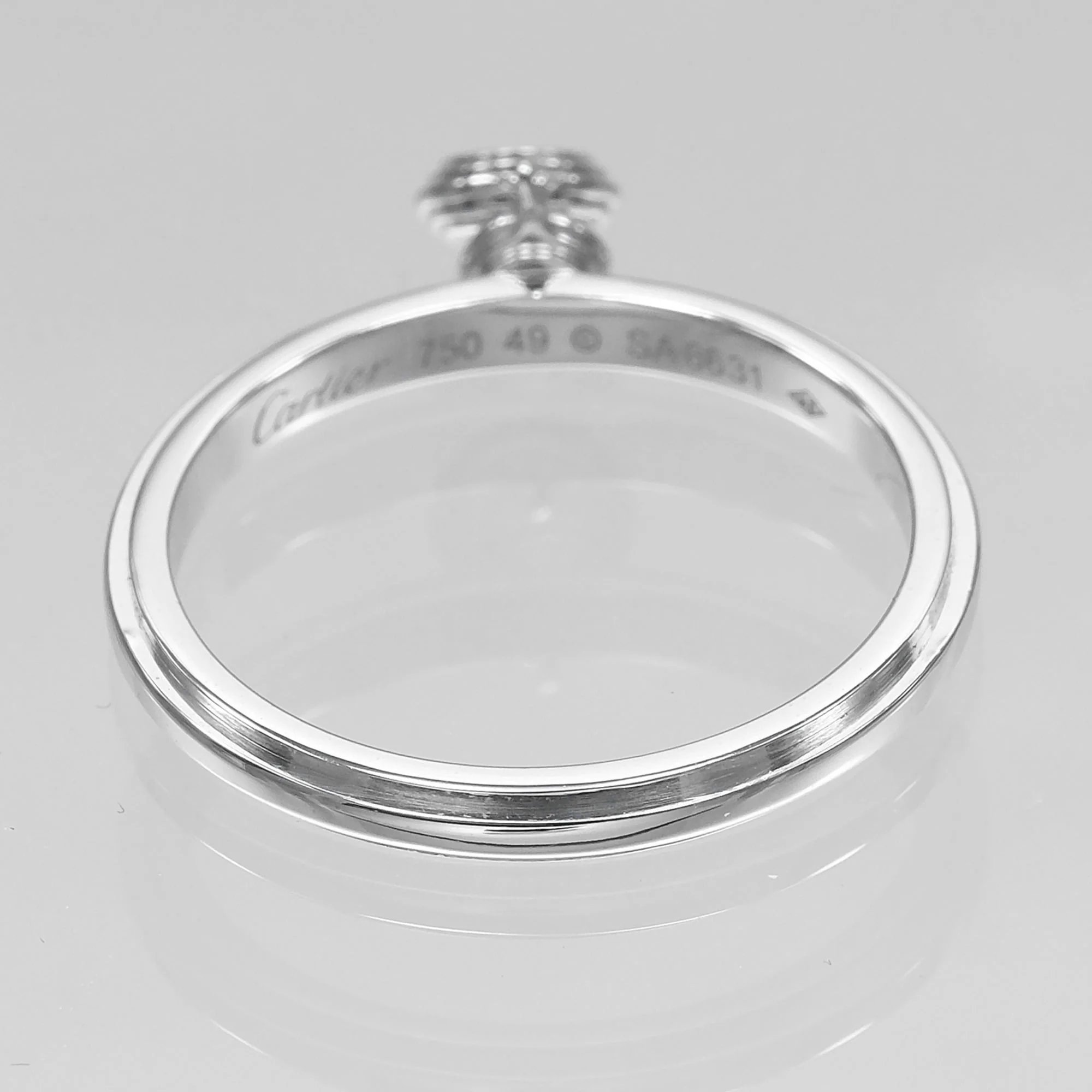Damour Ring Platinum with 2 Diamonds - Image 5