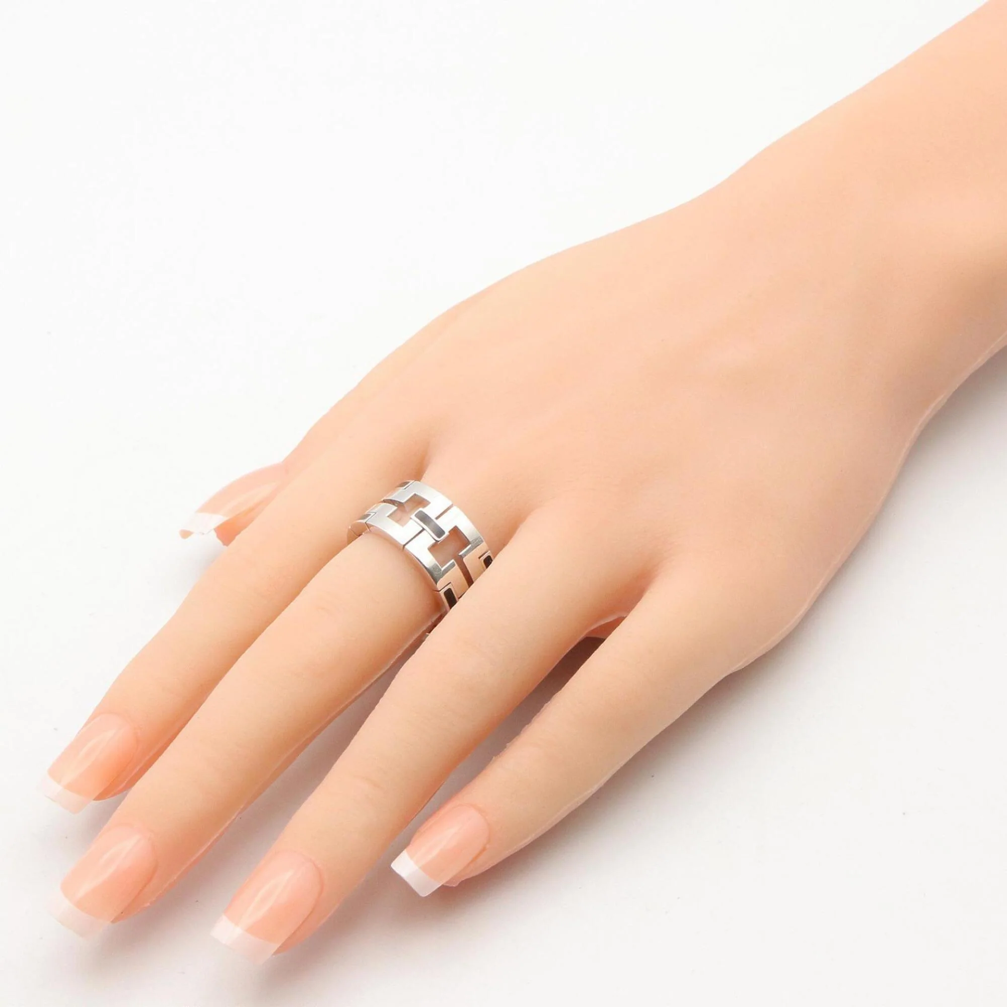 Dragon Padlock Ring 18K White Gold - Image 7
