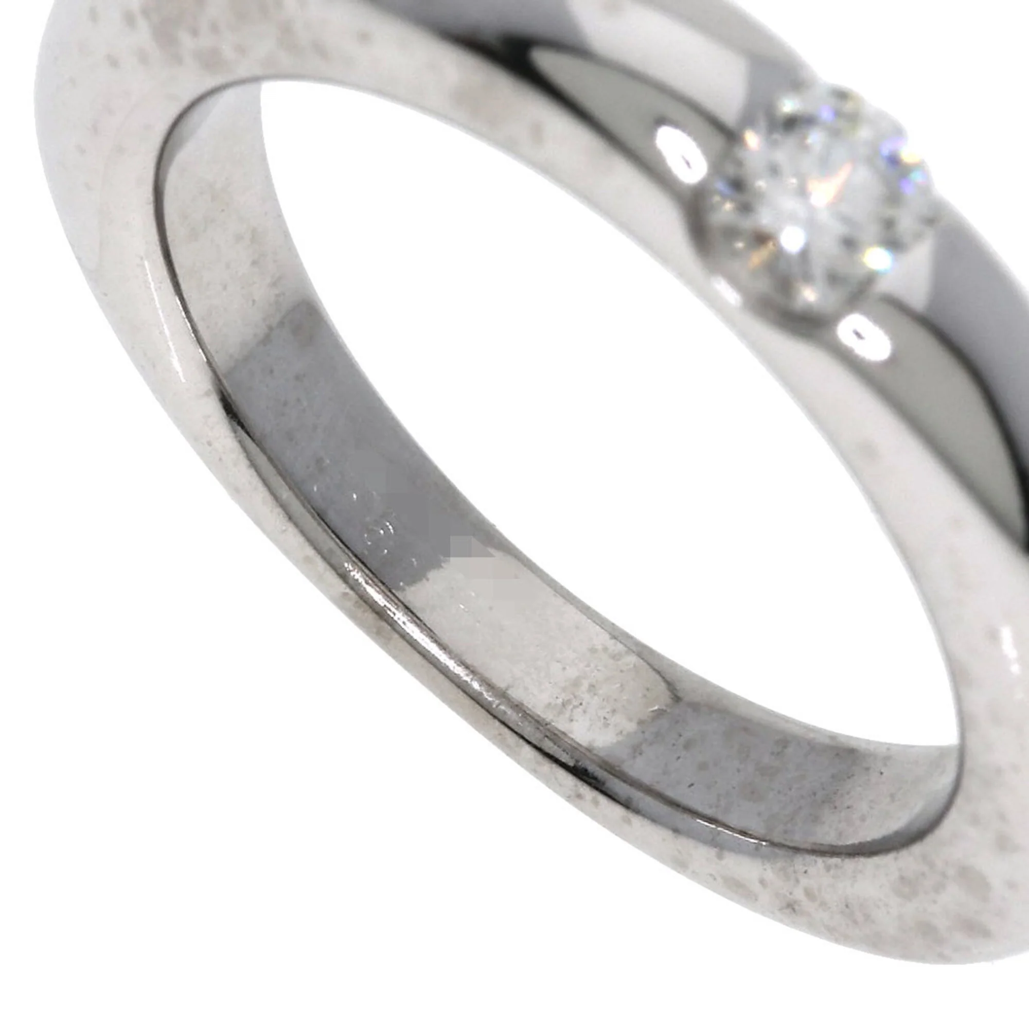 Ellipse Band Ring 18K White Gold with Diamond - Image 5
