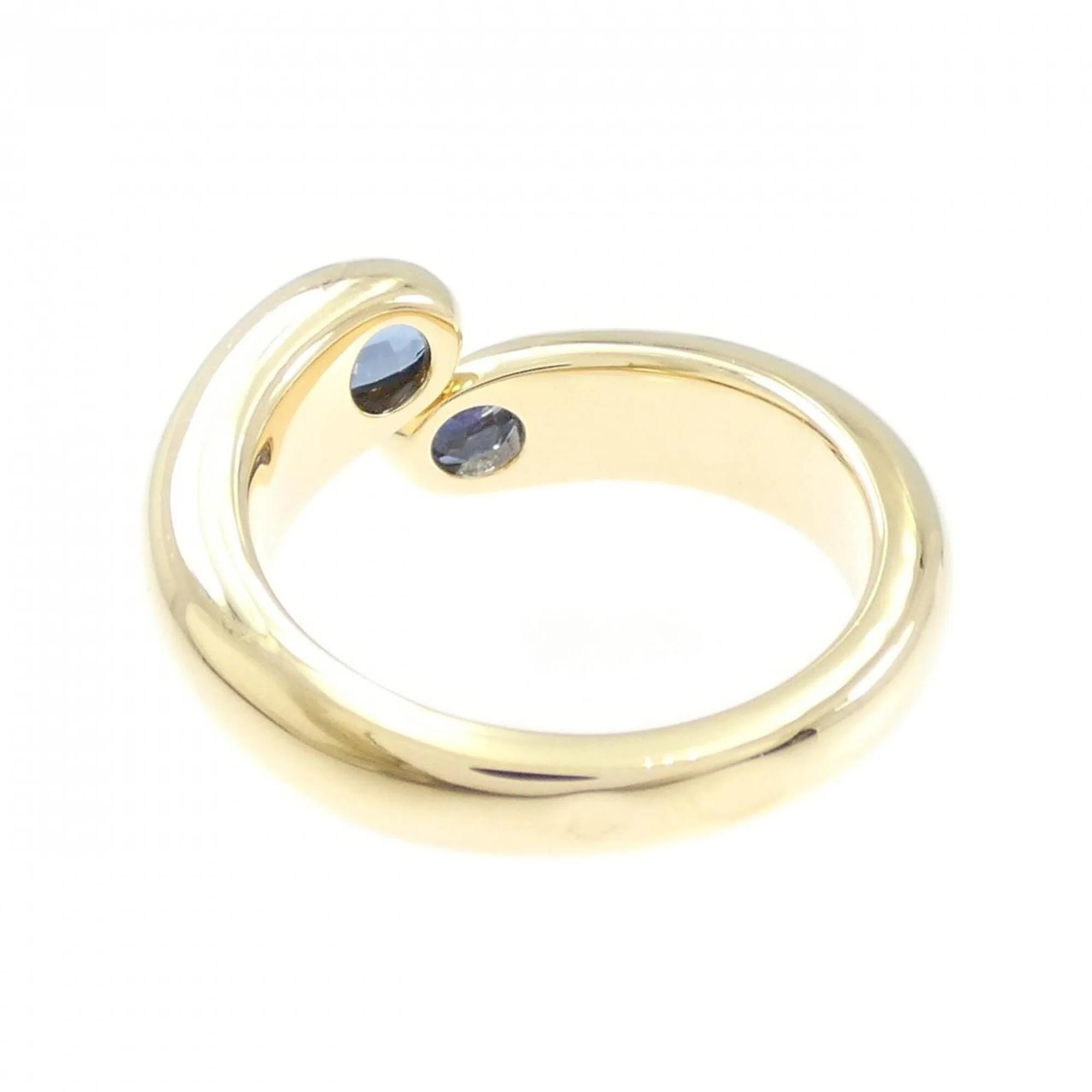 Ellipse de Tête Ring 18K Yellow Gold with Sapphire - Image 3