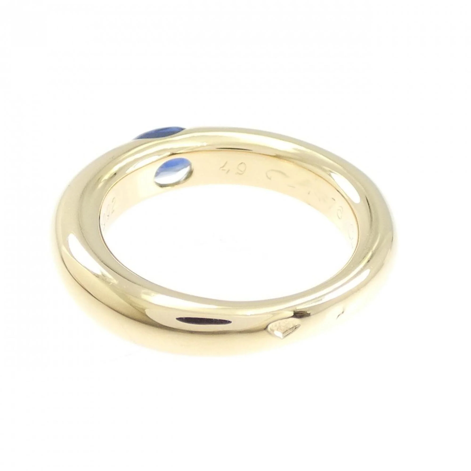 Ellipse Ring 18K Yellow Gold with Sapphire - Image 3