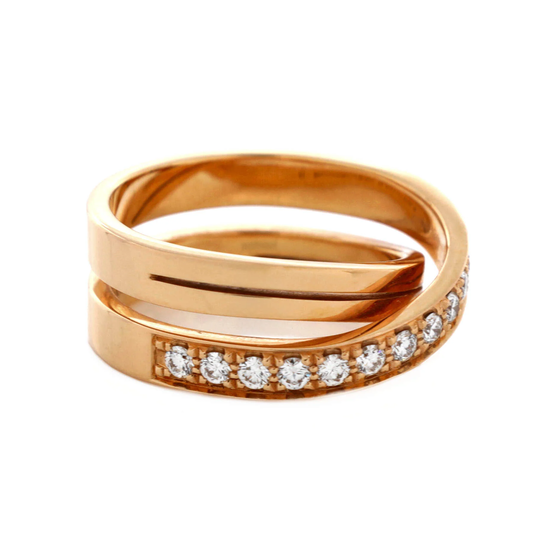 Etincelle de Cartier Crossover Ring 18K Rose Gold and Diamonds - Image 2