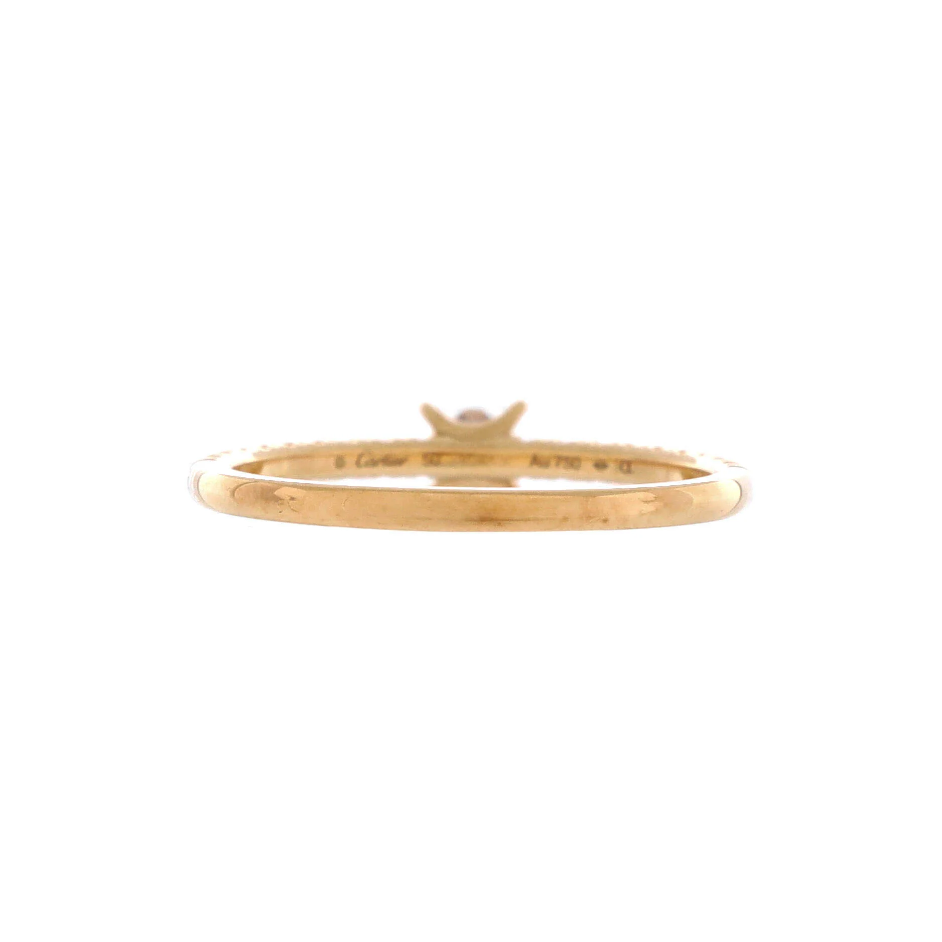 Etincelle de Cartier Ring 18K Yellow Gold with Princess Cut Diamond and Pave Diamonds - Image 3