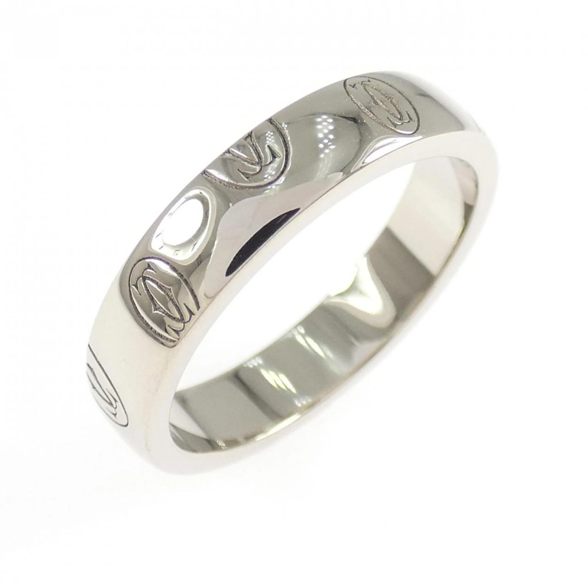 Happy Birthday Band Ring 18K White Gold