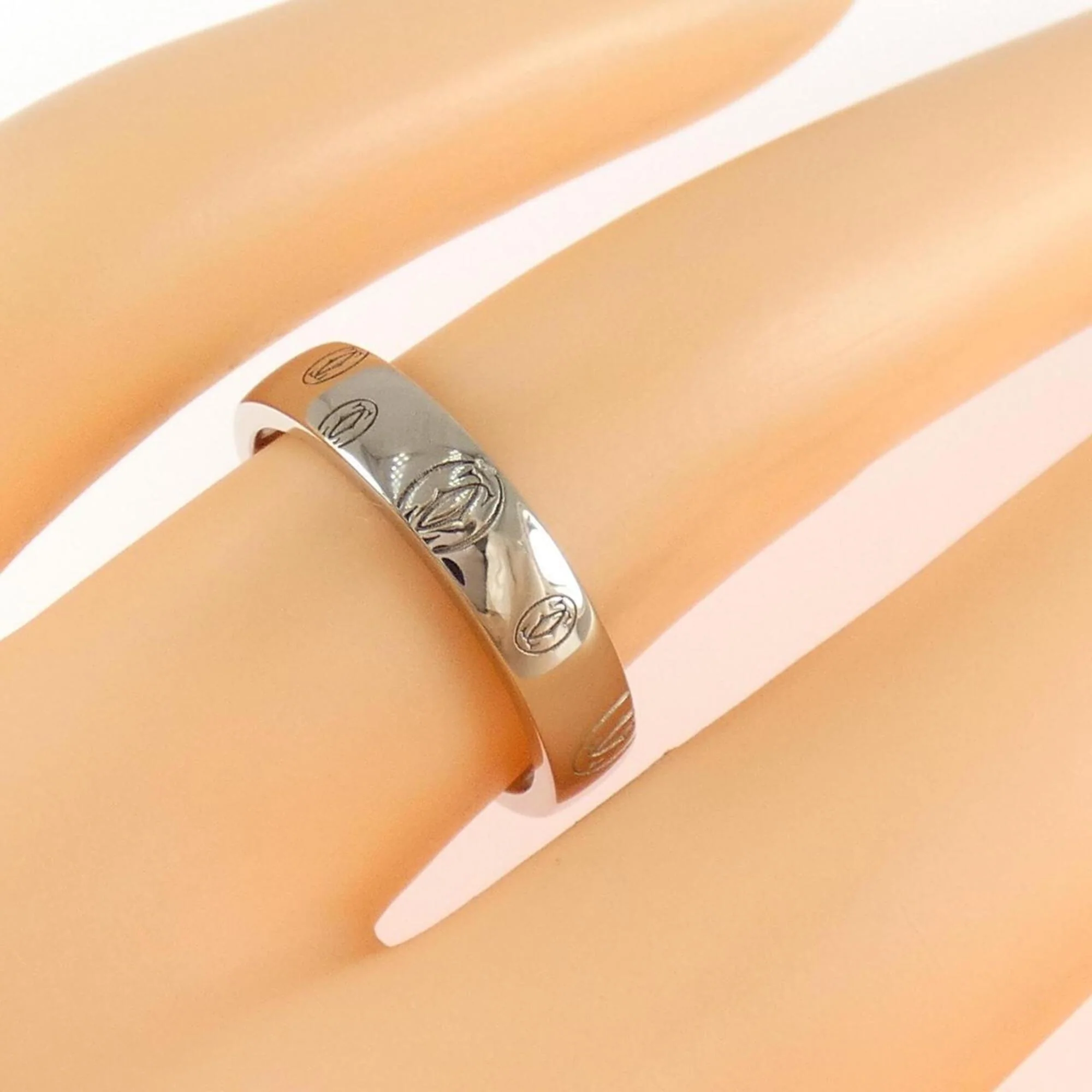 Happy Birthday Band Ring 18K White Gold - Image 4