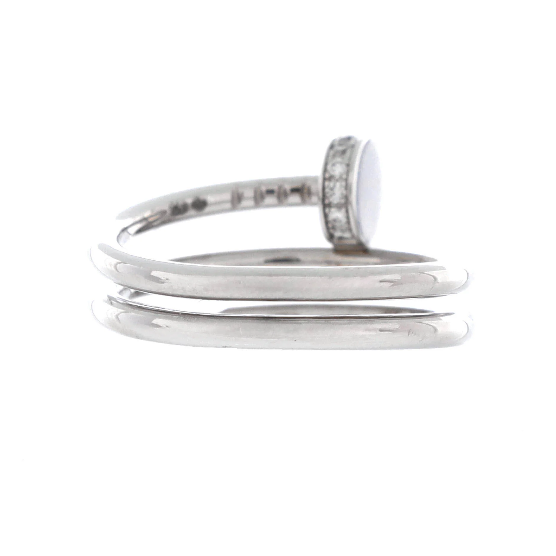 Juste un Clou Double Ring 18K White Gold and Diamonds Small - Image 3