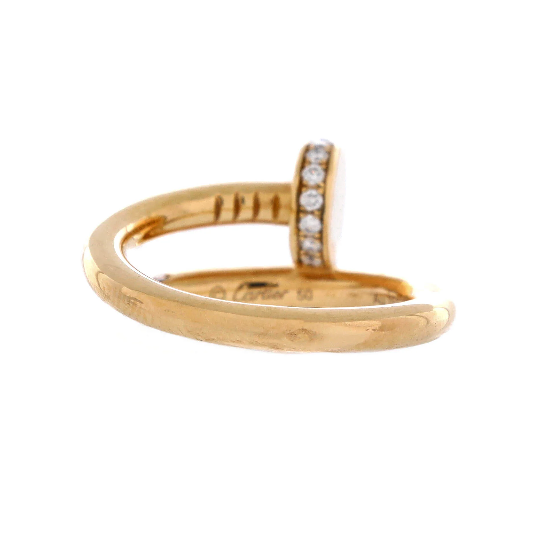 Juste un Clou Ring 18K Yellow Gold and Diamonds - Image 3