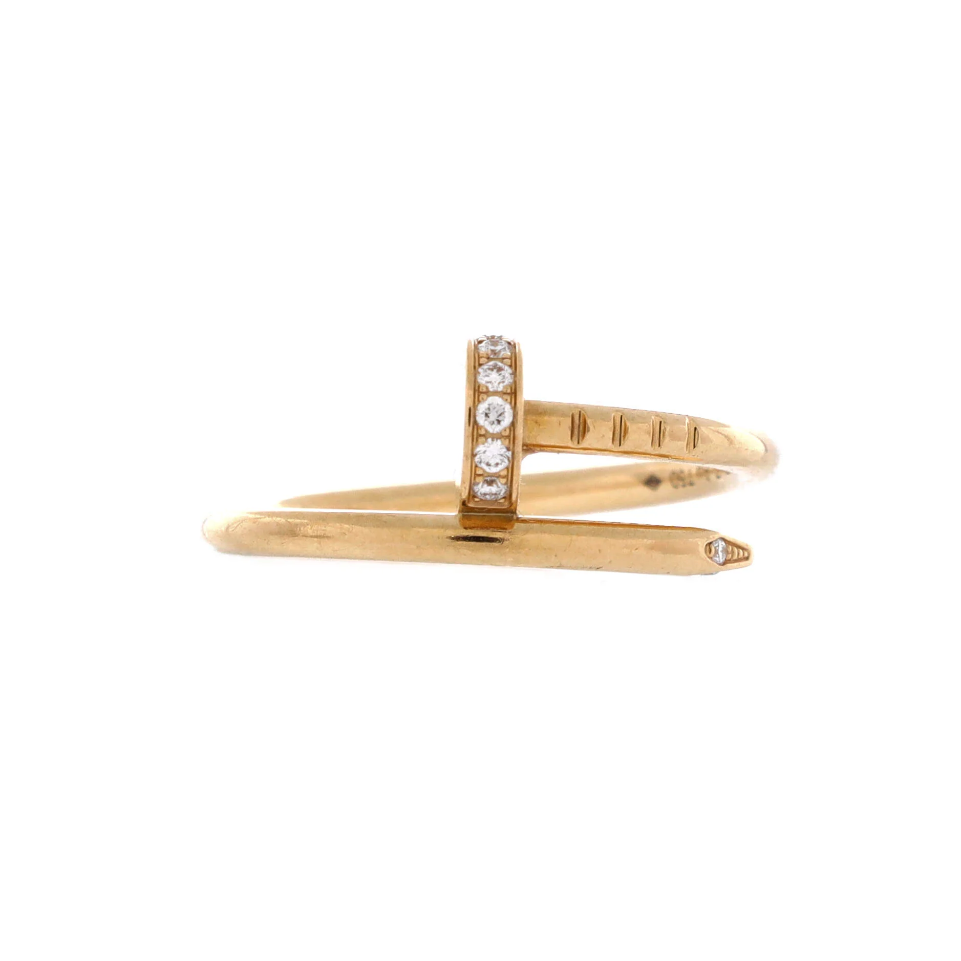 Juste un Clou Ring 18K Yellow Gold and Diamonds Small