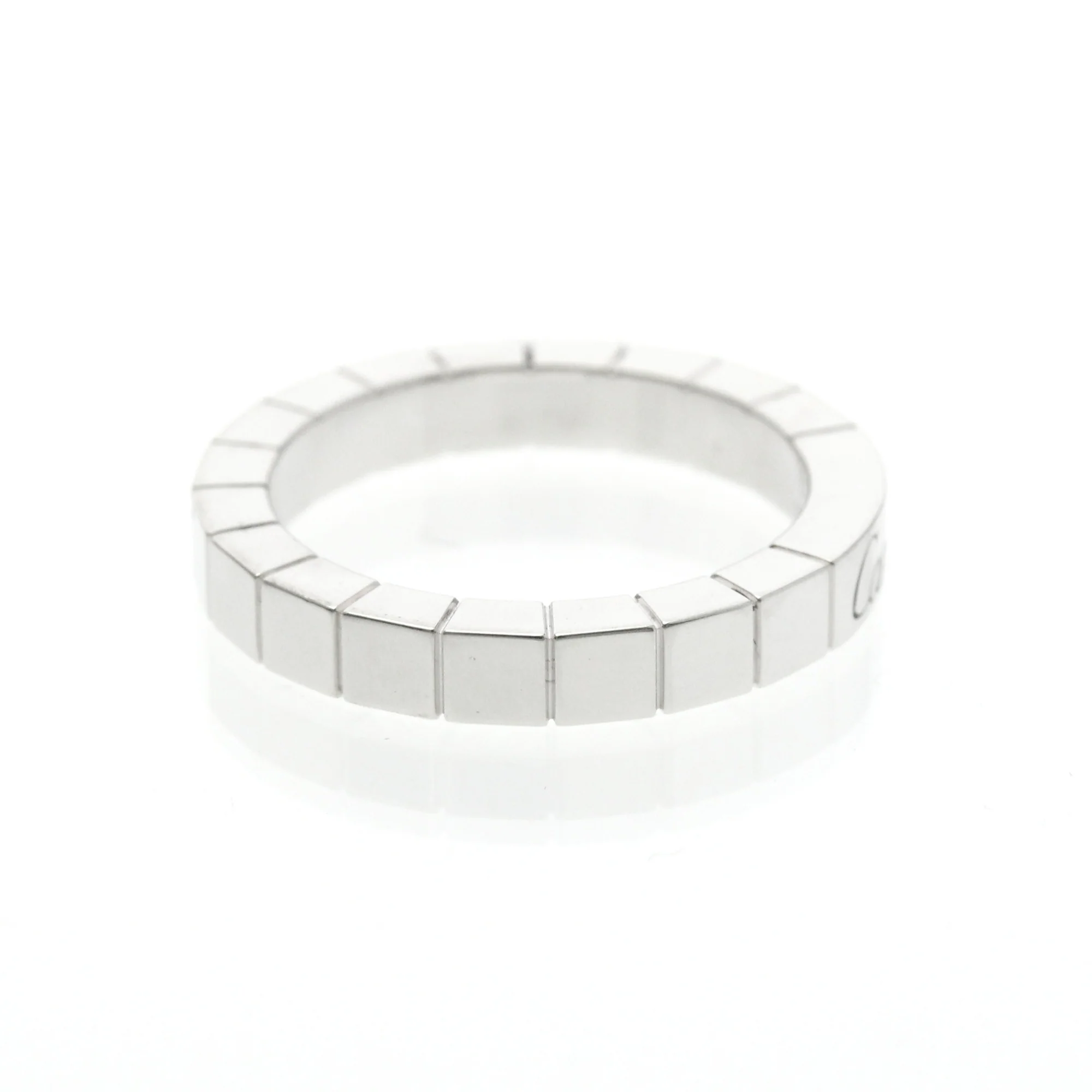 Lanieres Band Ring 18K White Gold and Diamond - Image 2