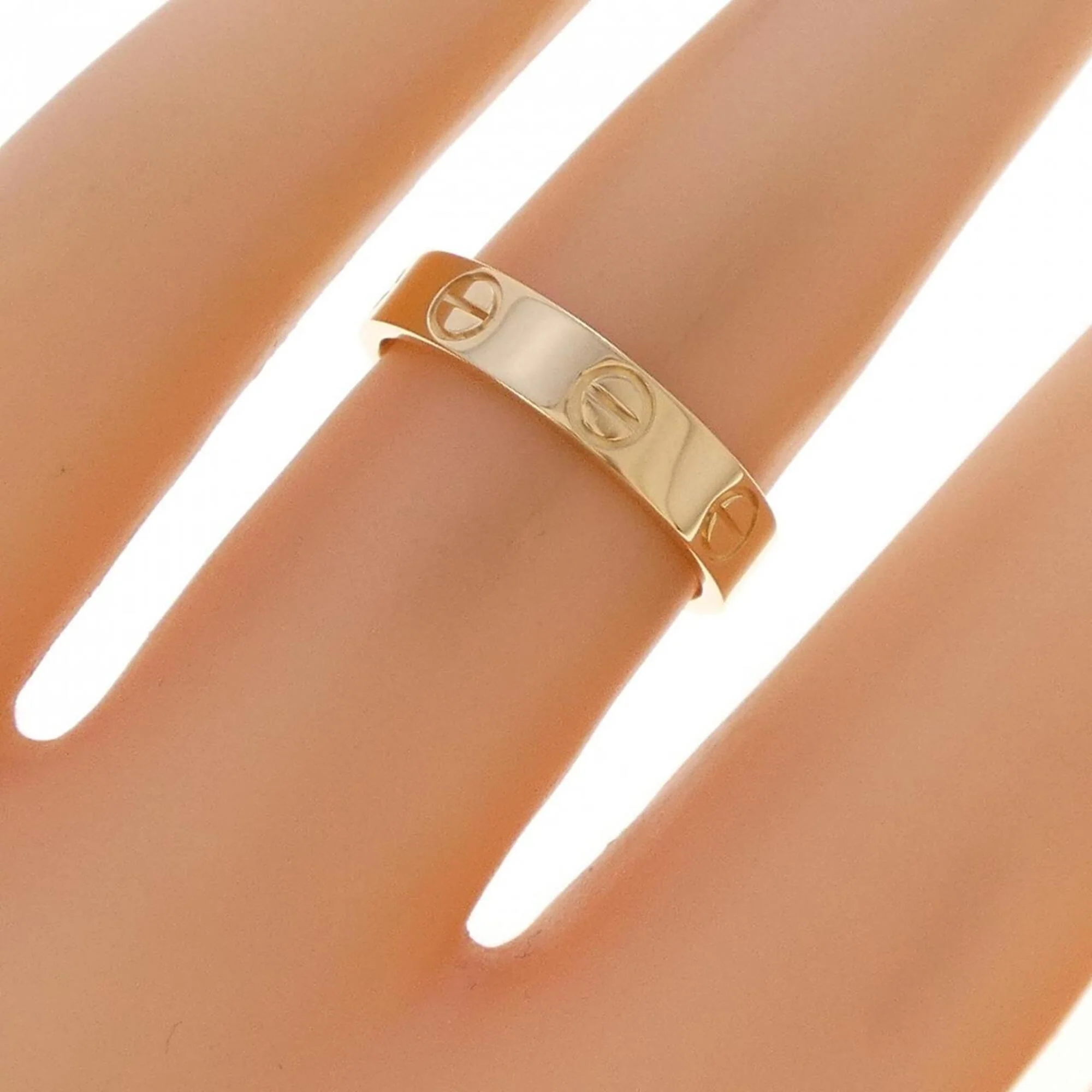Love One Band Ring 18K Yellow Gold Mini - Image 4