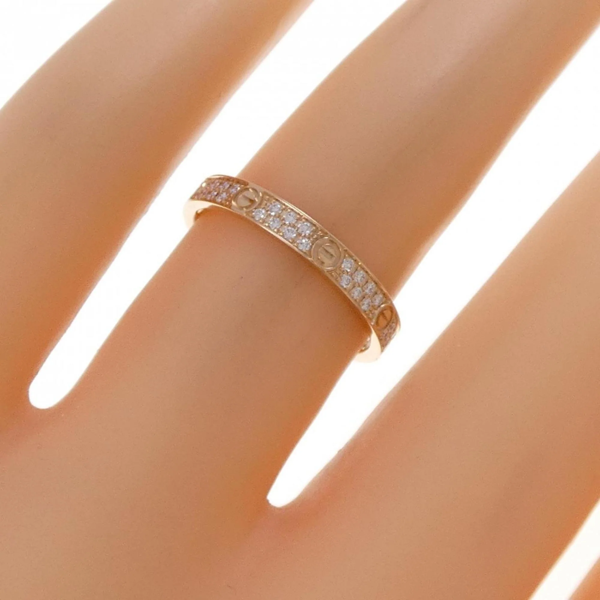 Love Ring 18K Rose Gold and Diamond Small - Image 4