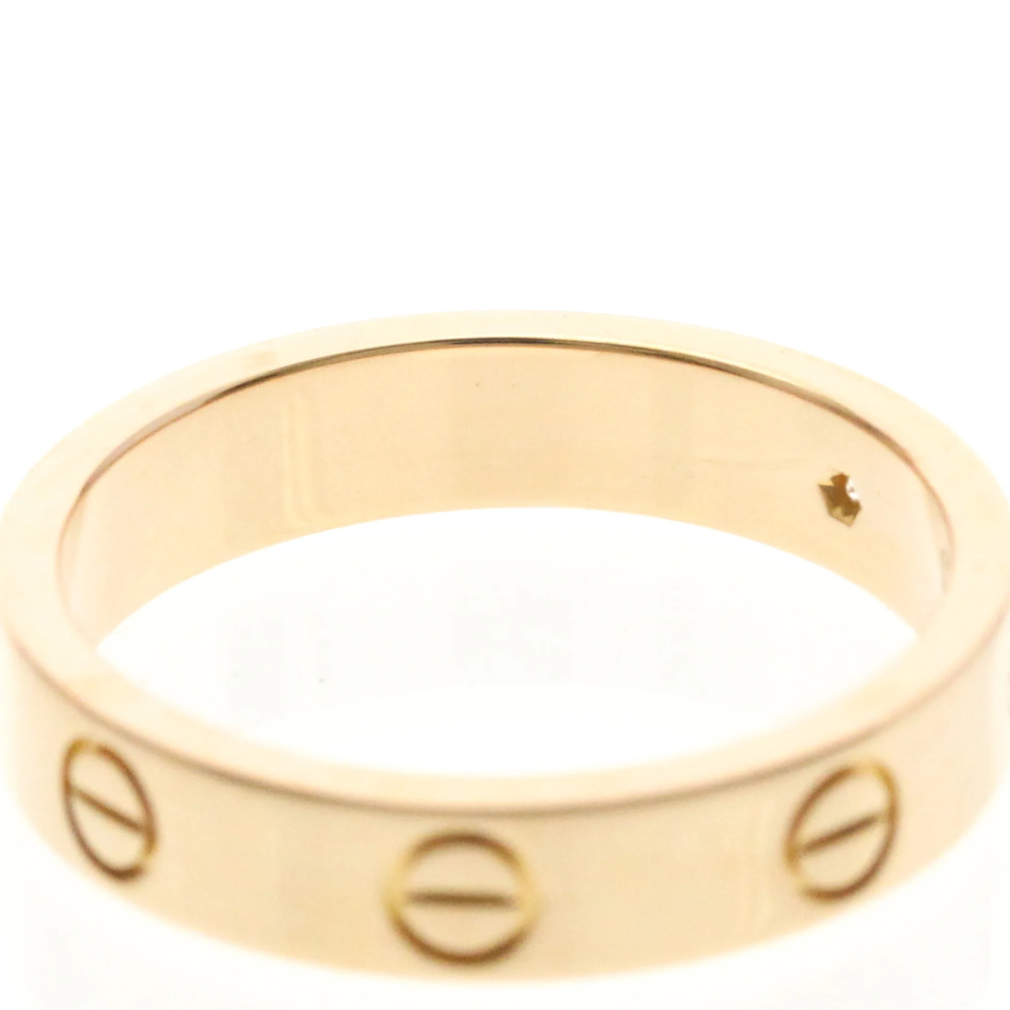 Love Ring 18K Rose Gold Mini With Diamond - Image 7