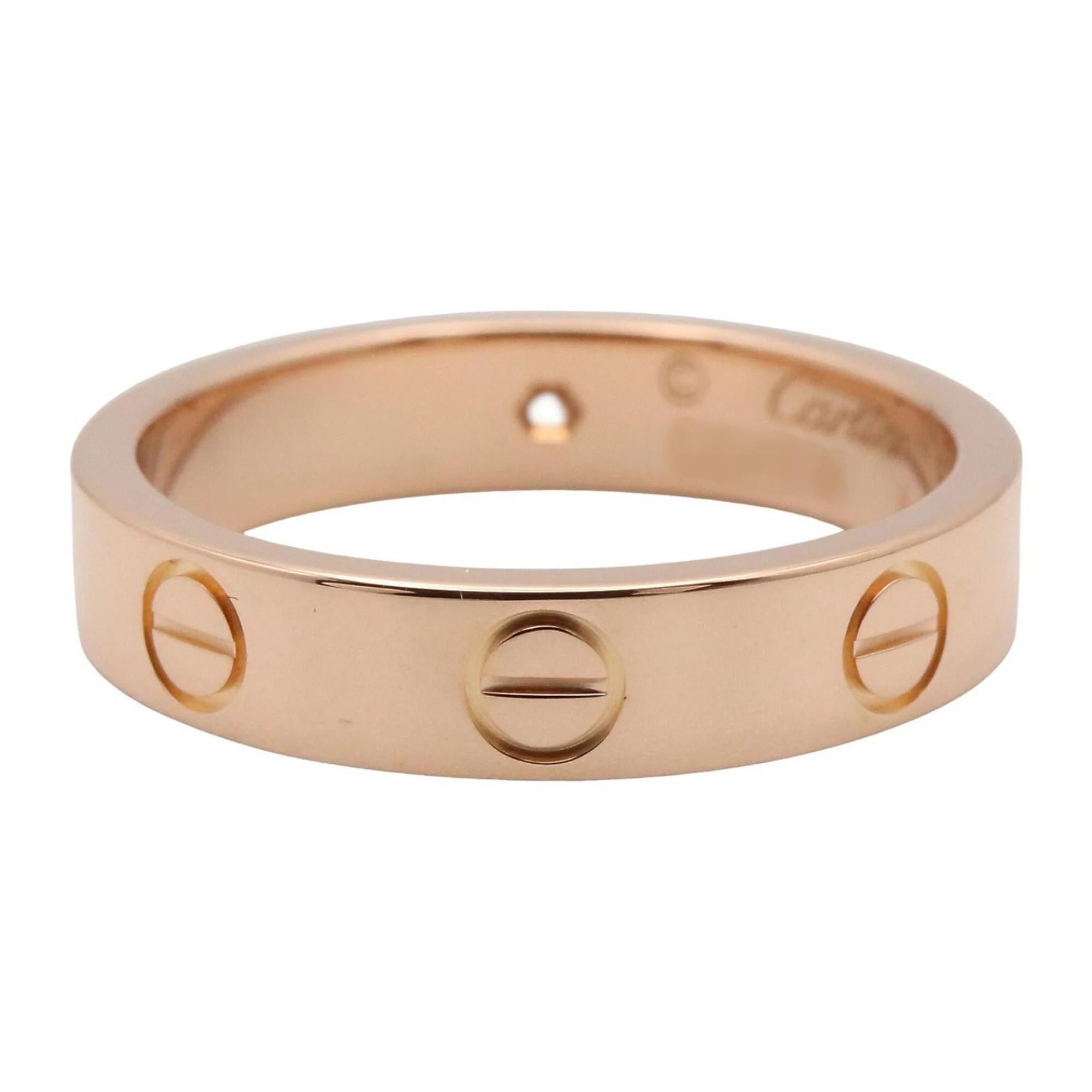Love Ring 18K Rose Gold Mini with Diamond - Image 3