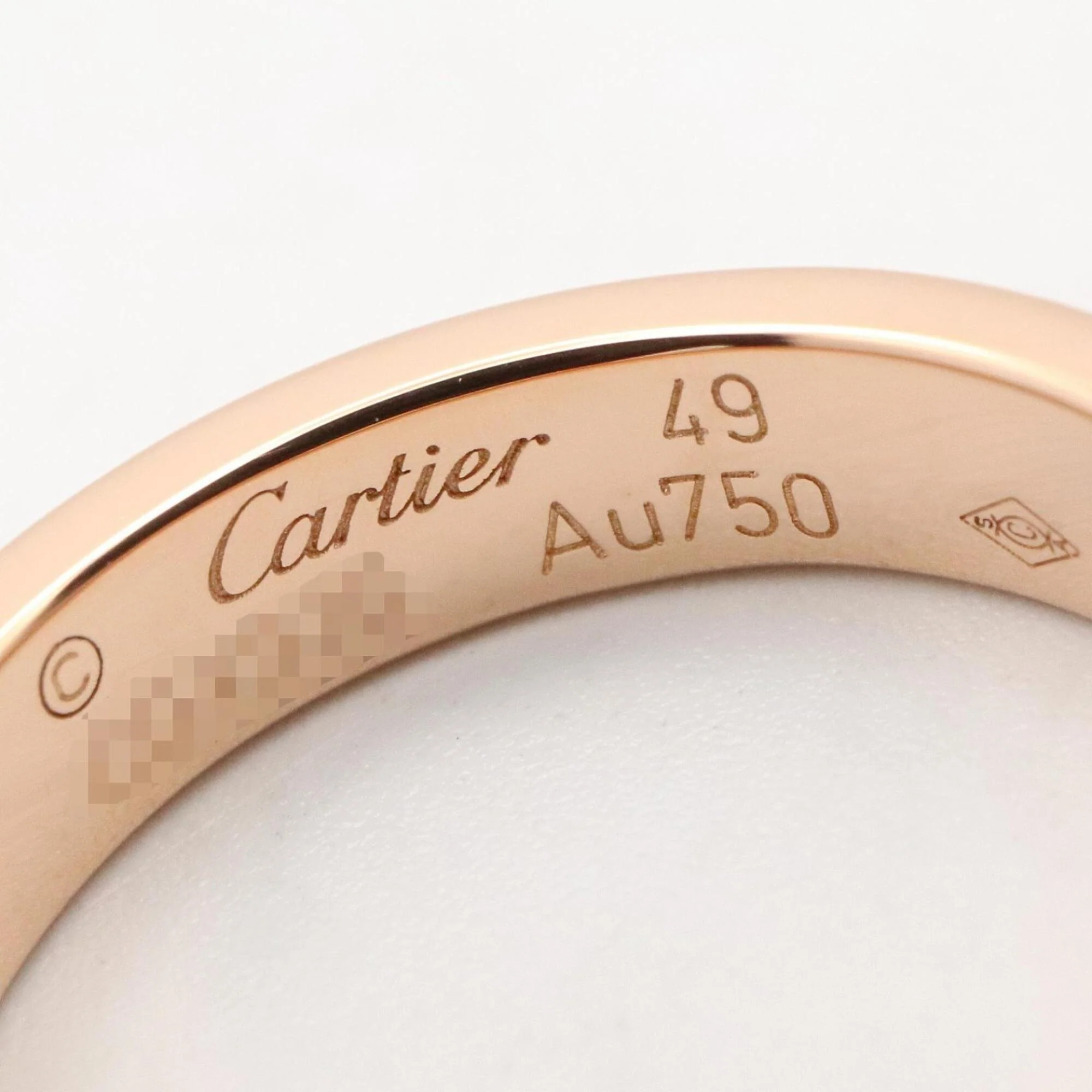 Love Ring 18K Rose Gold Mini with Diamond - Image 4