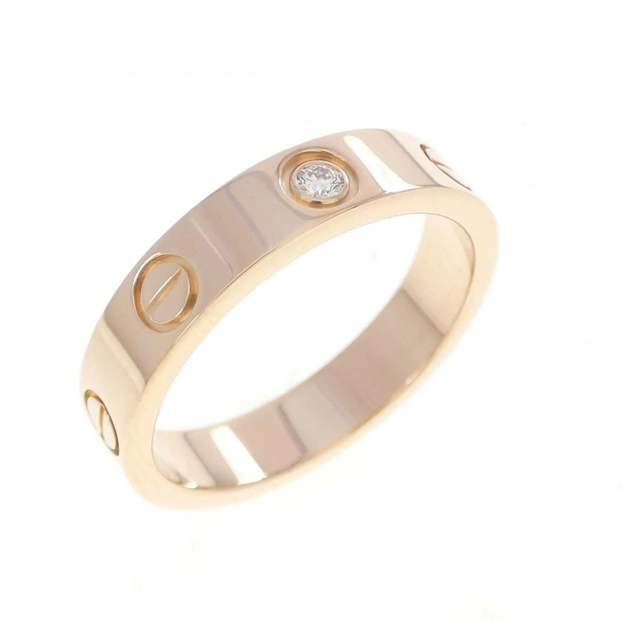 Love Ring 18K Rose Gold Mini with Diamond