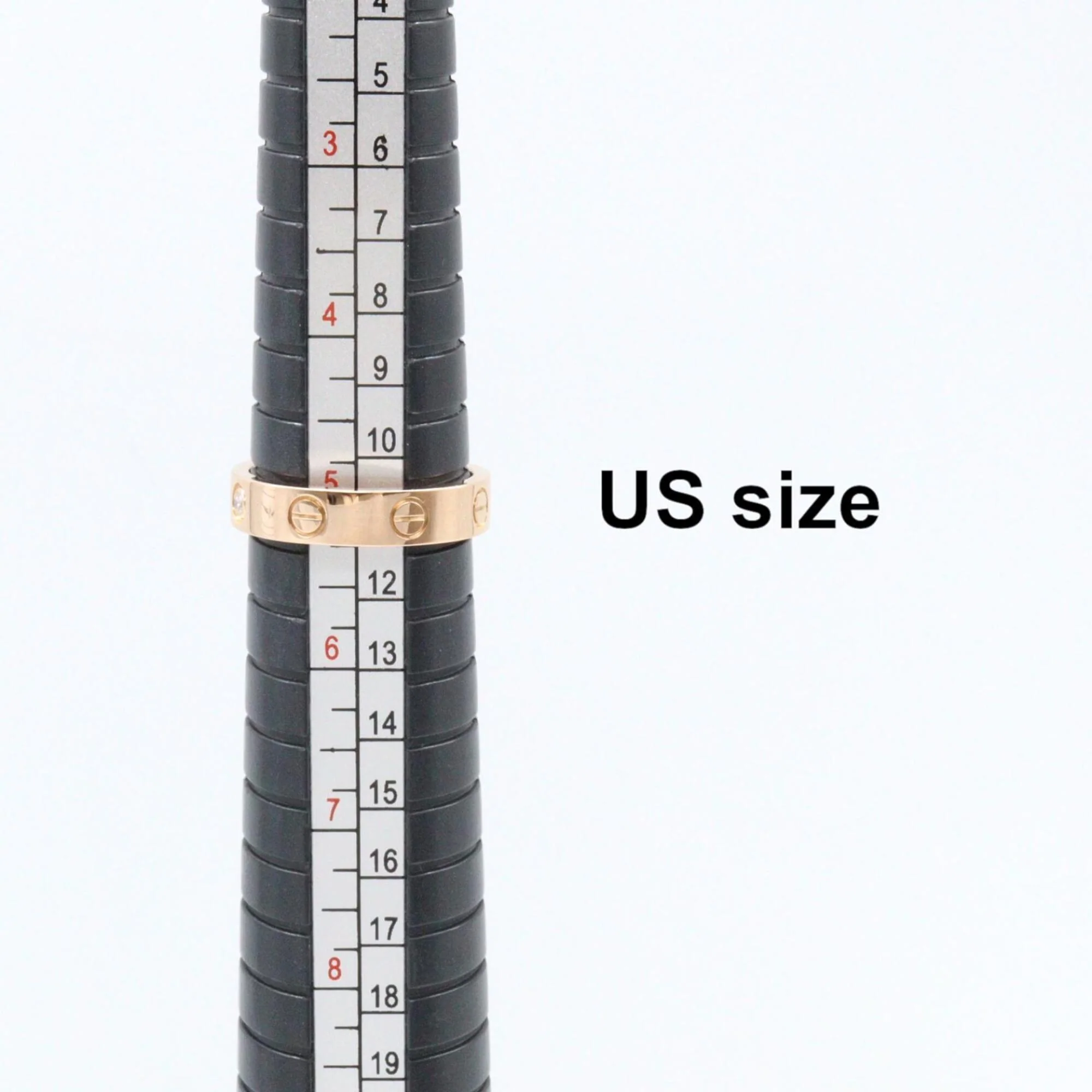 Love Ring 18K Rose Gold Mini with Diamond - Image 6