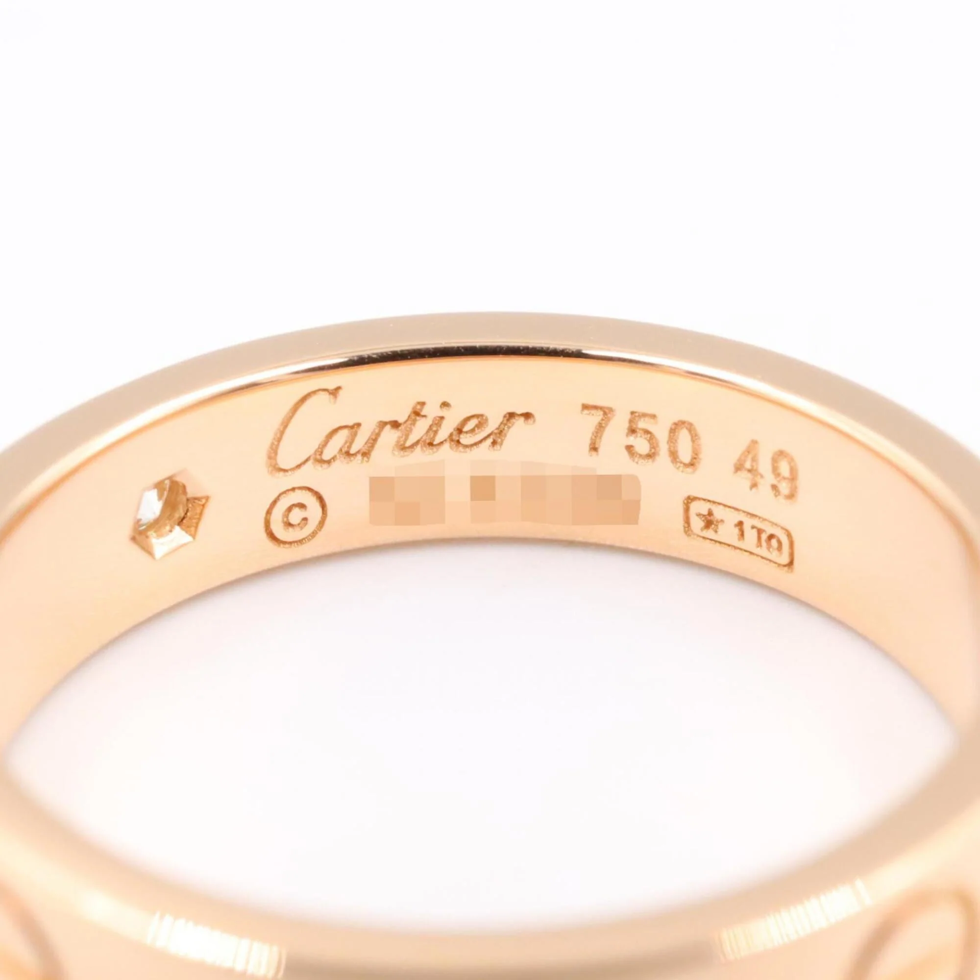 Love Ring 18K Rose Gold Mini with Diamond - Image 4