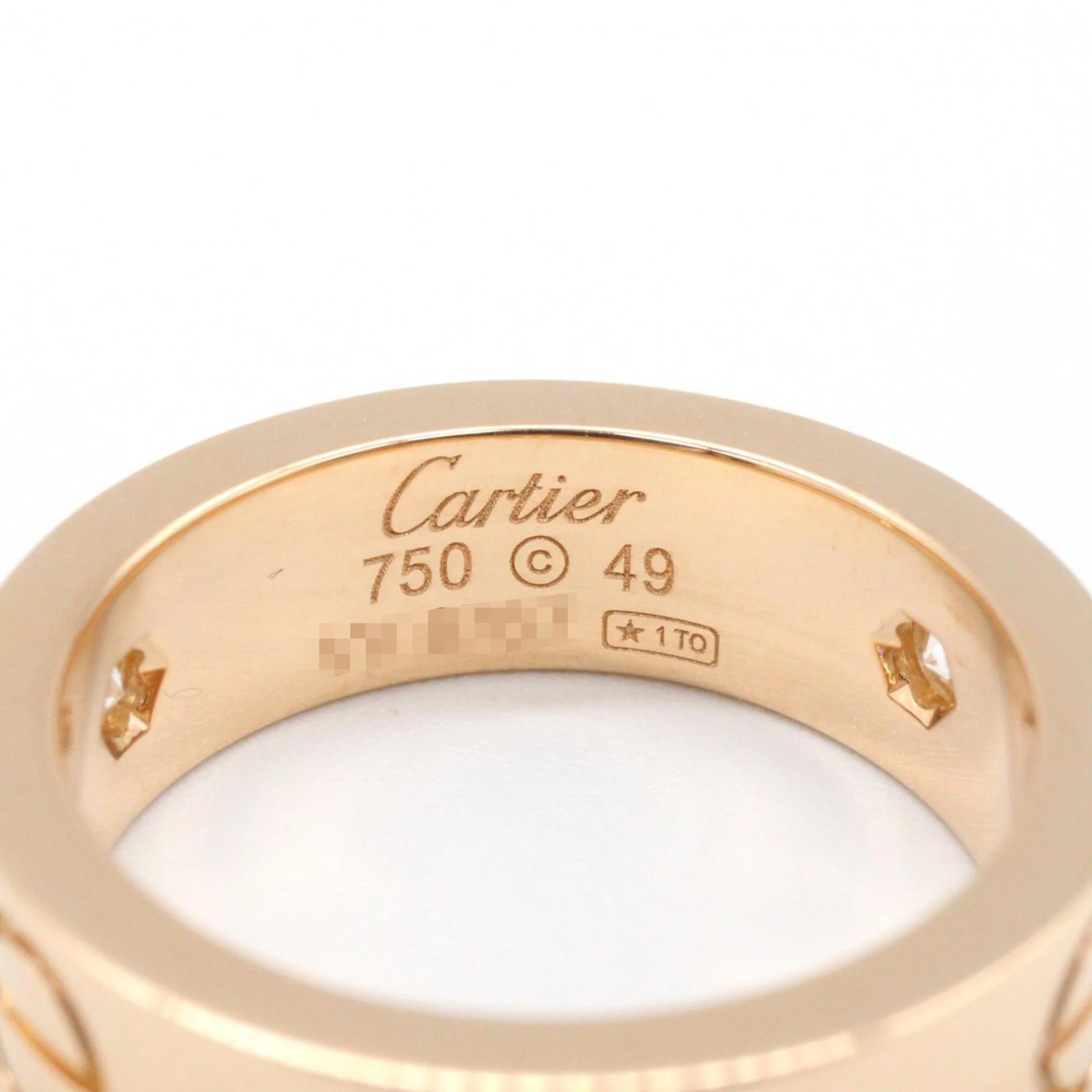 Love Ring 18K Rose Gold with Diamond - Image 4