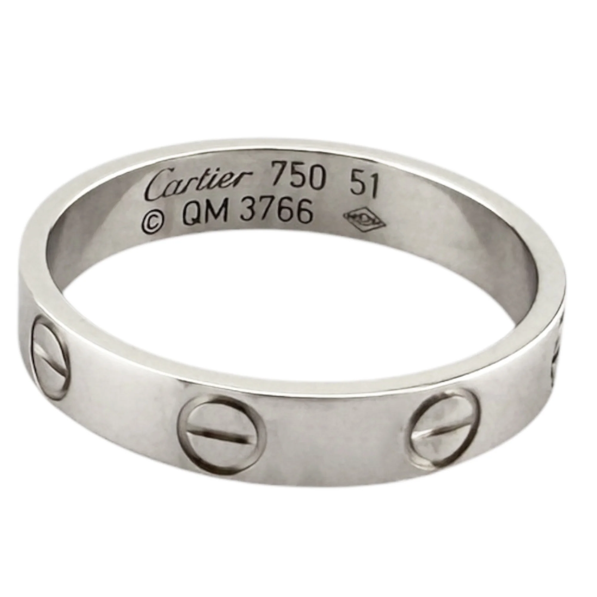 Love Ring 18K White Gold Mini - Image 5