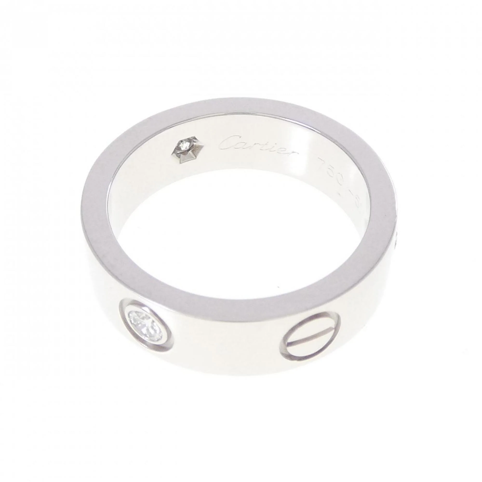 Love Ring 18K White Gold with Diamond - Image 3