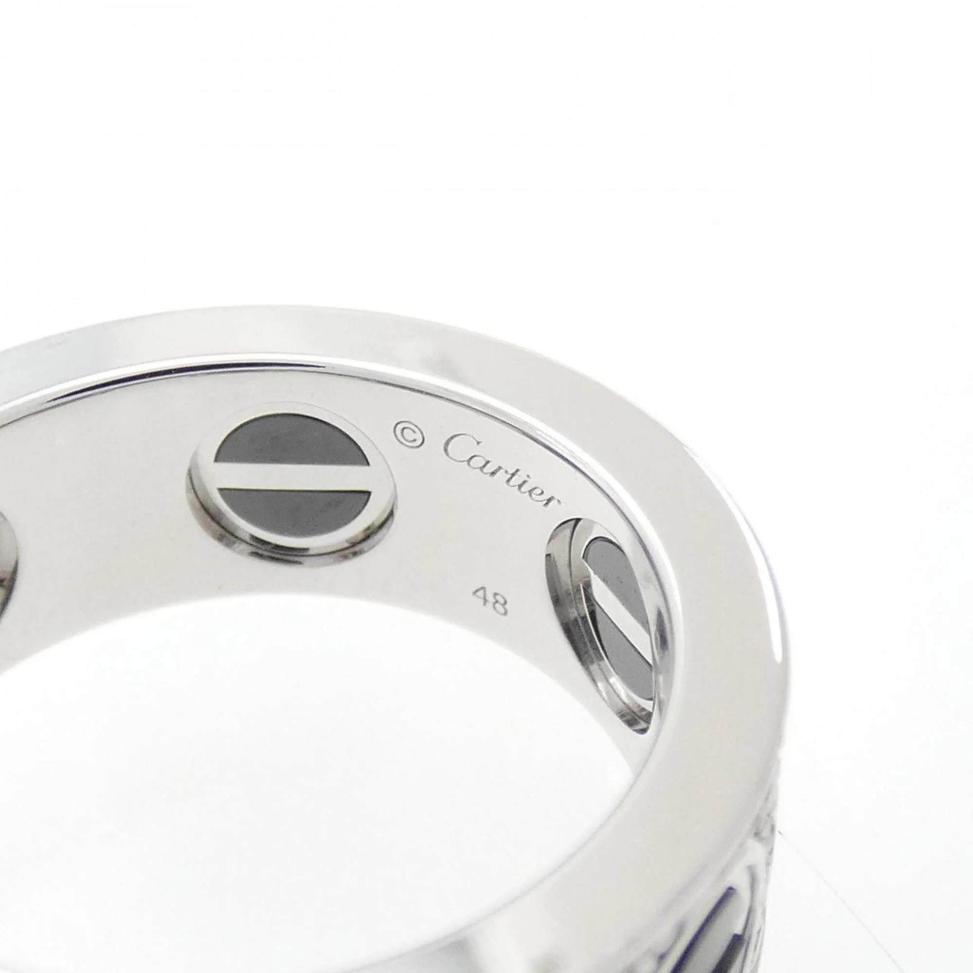 Love Ring 18K White Gold with Diamond - Image 3