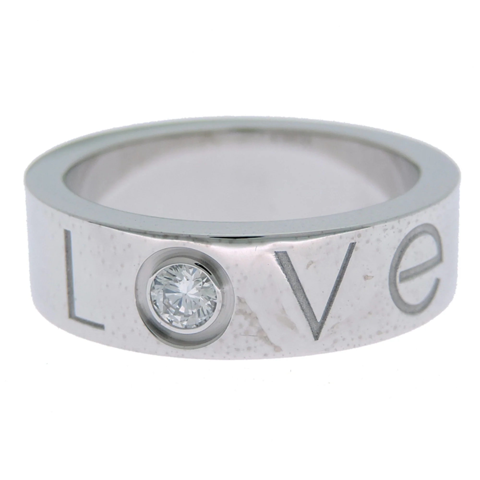 Love Ring 18K White Gold with Diamond - Image 4