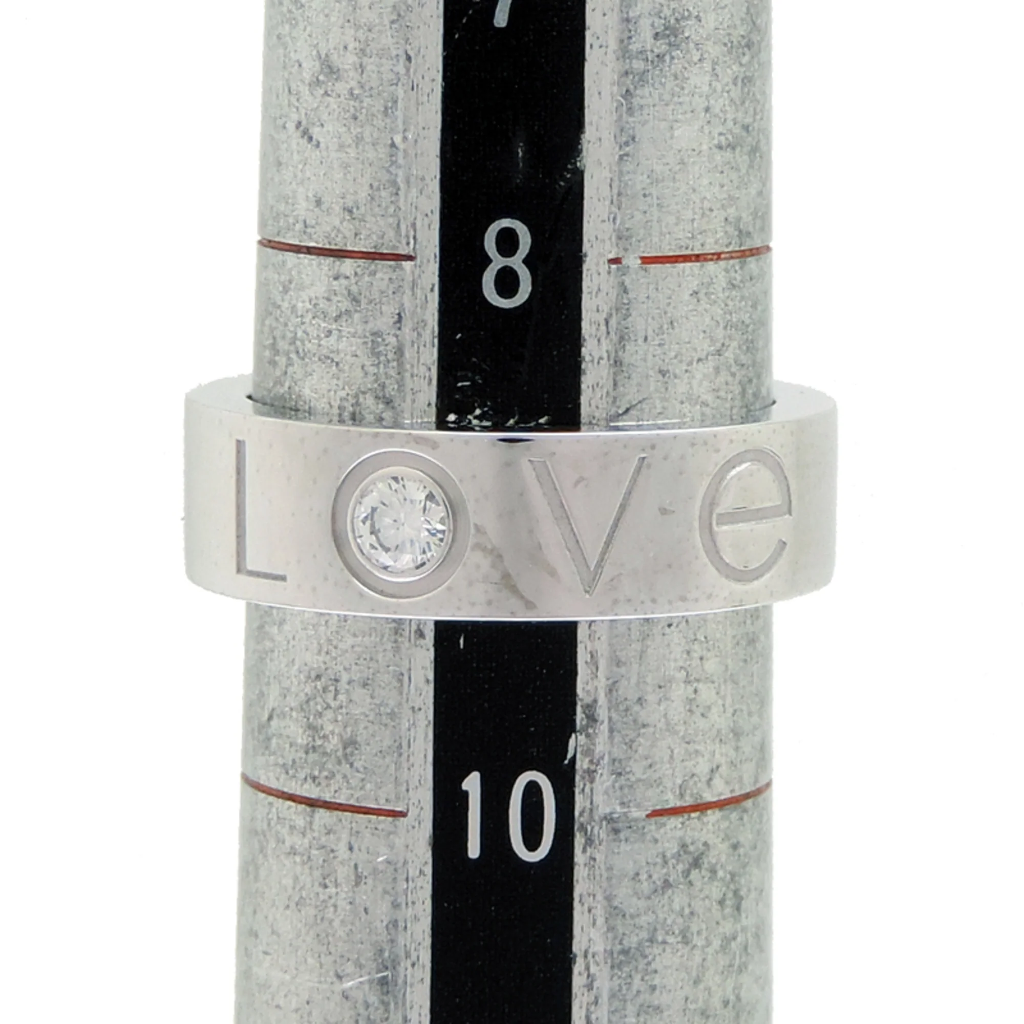 Love Ring 18K White Gold with Diamond - Image 6