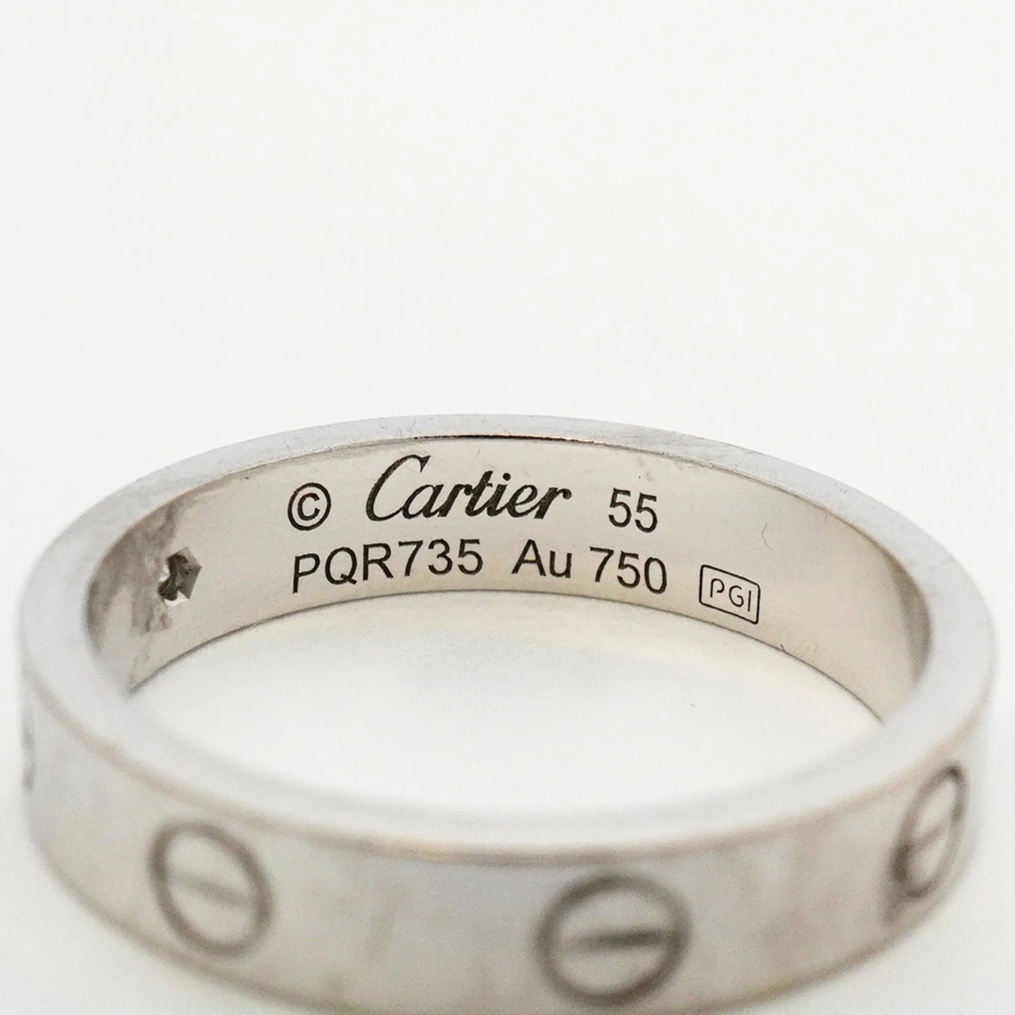 Love Ring 18K White Gold with Diamond Mini - Image 4