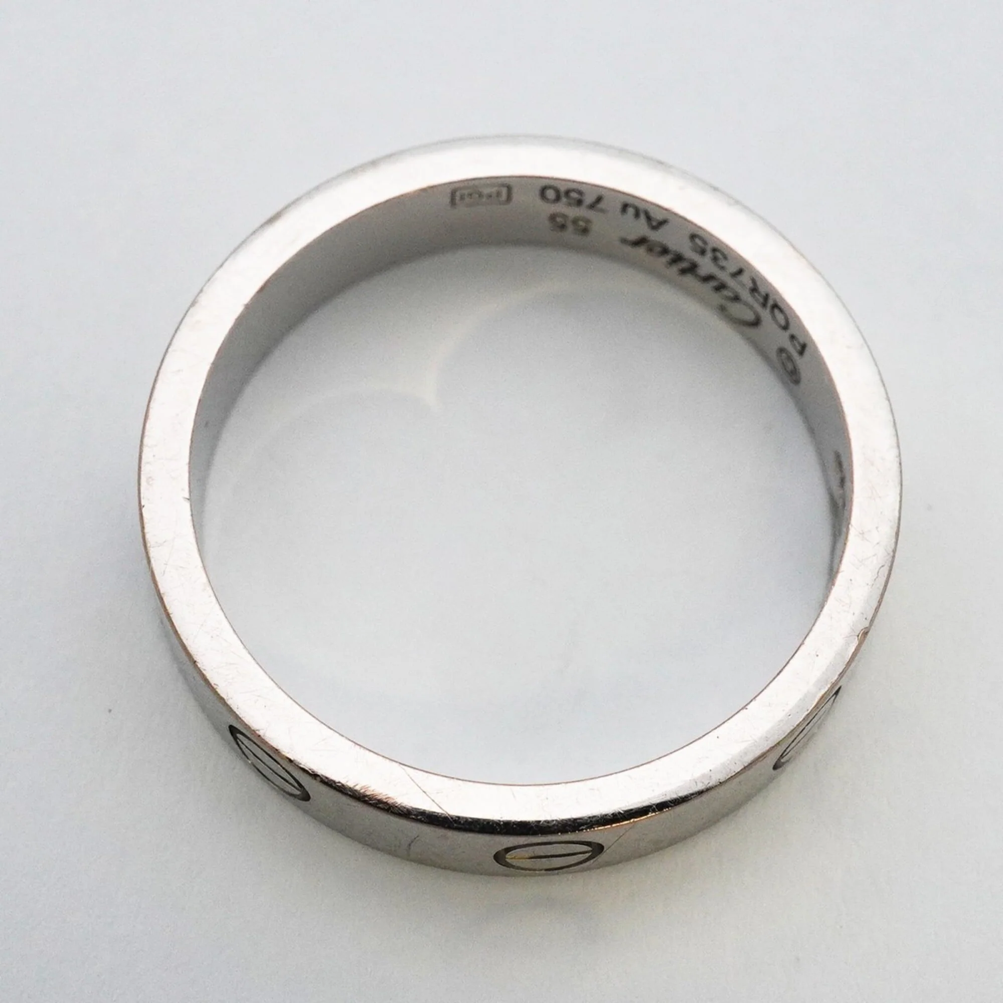 Love Ring 18K White Gold with Diamond Mini - Image 8