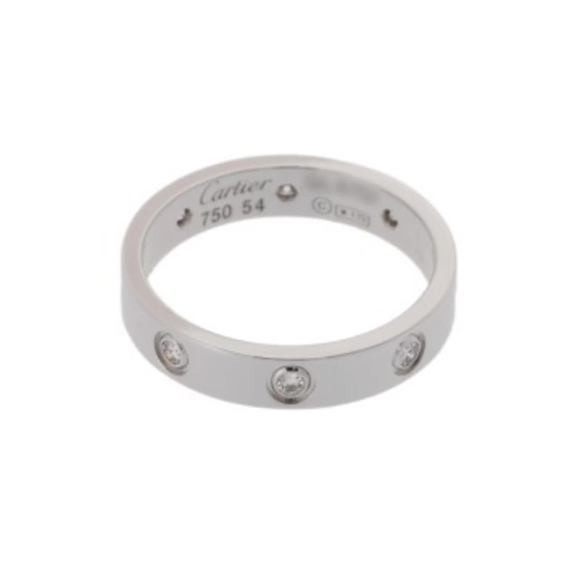 Love Ring 18K White Gold with Diamond Mini