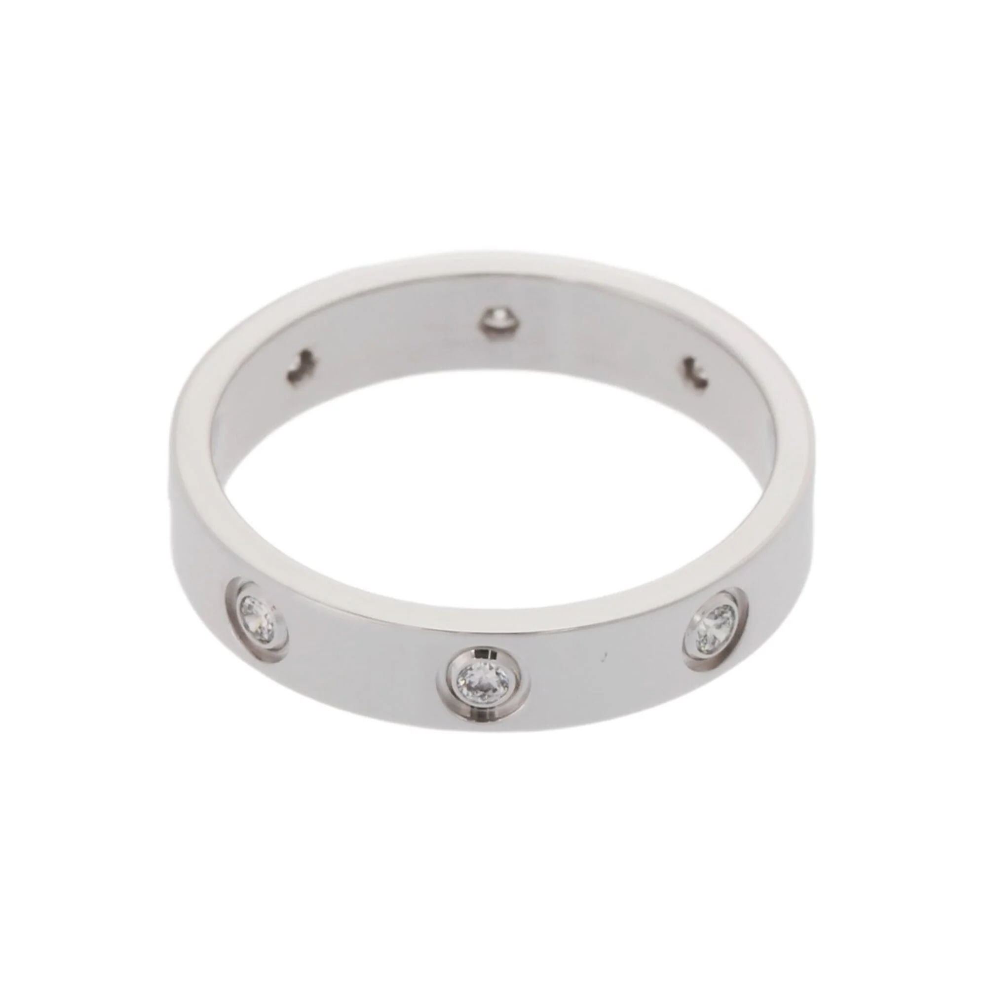 Love Ring 18K White Gold with Diamond Mini - Image 3