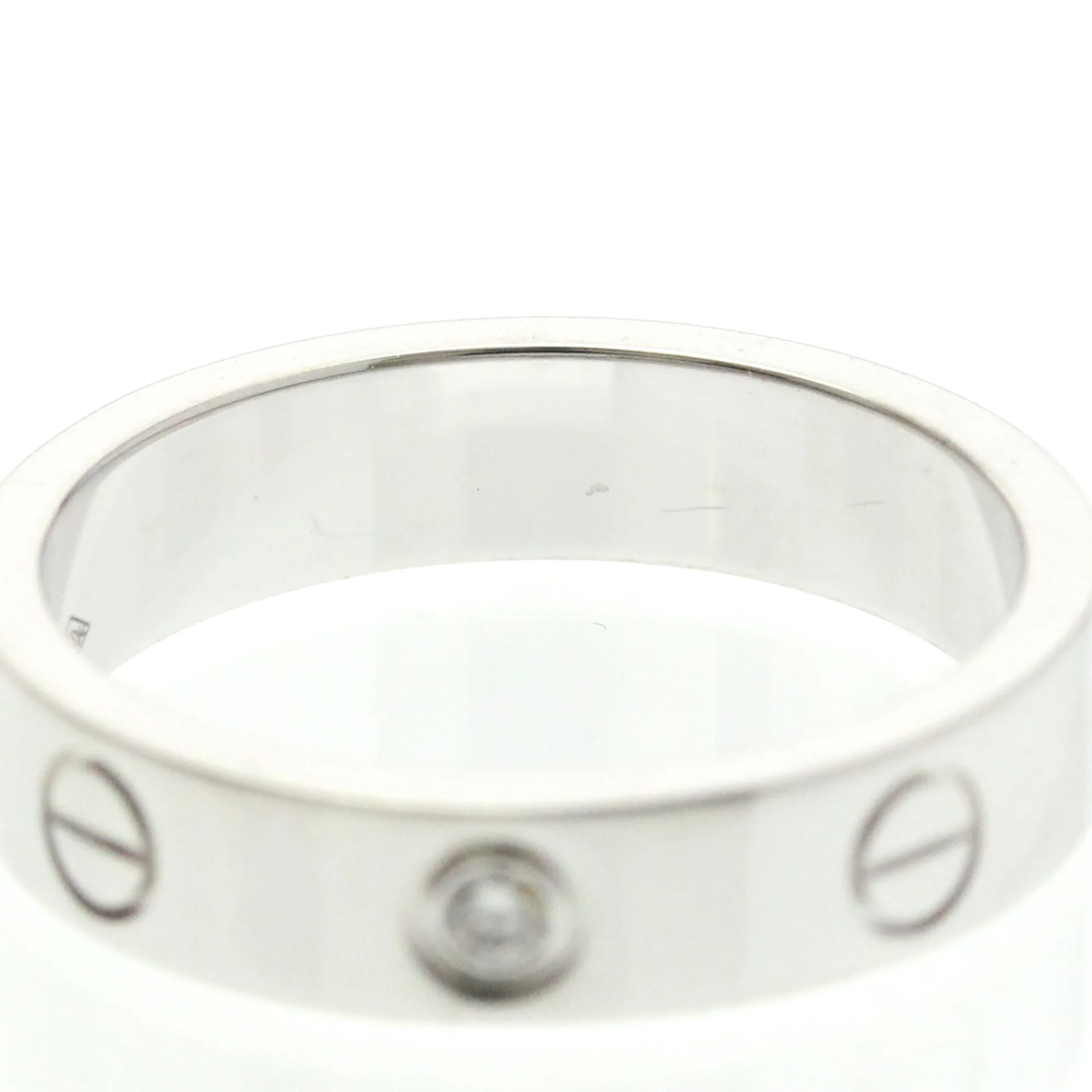 Love Ring 18K White Gold with Diamond Mini - Image 5