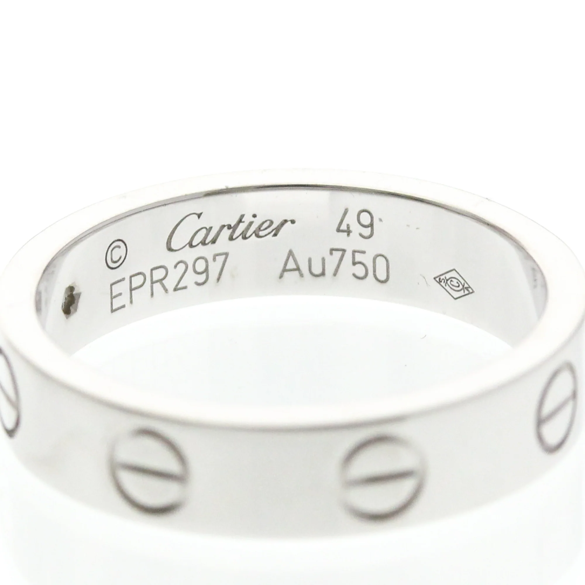 Love Ring 18K White Gold with Diamond Mini - Image 6