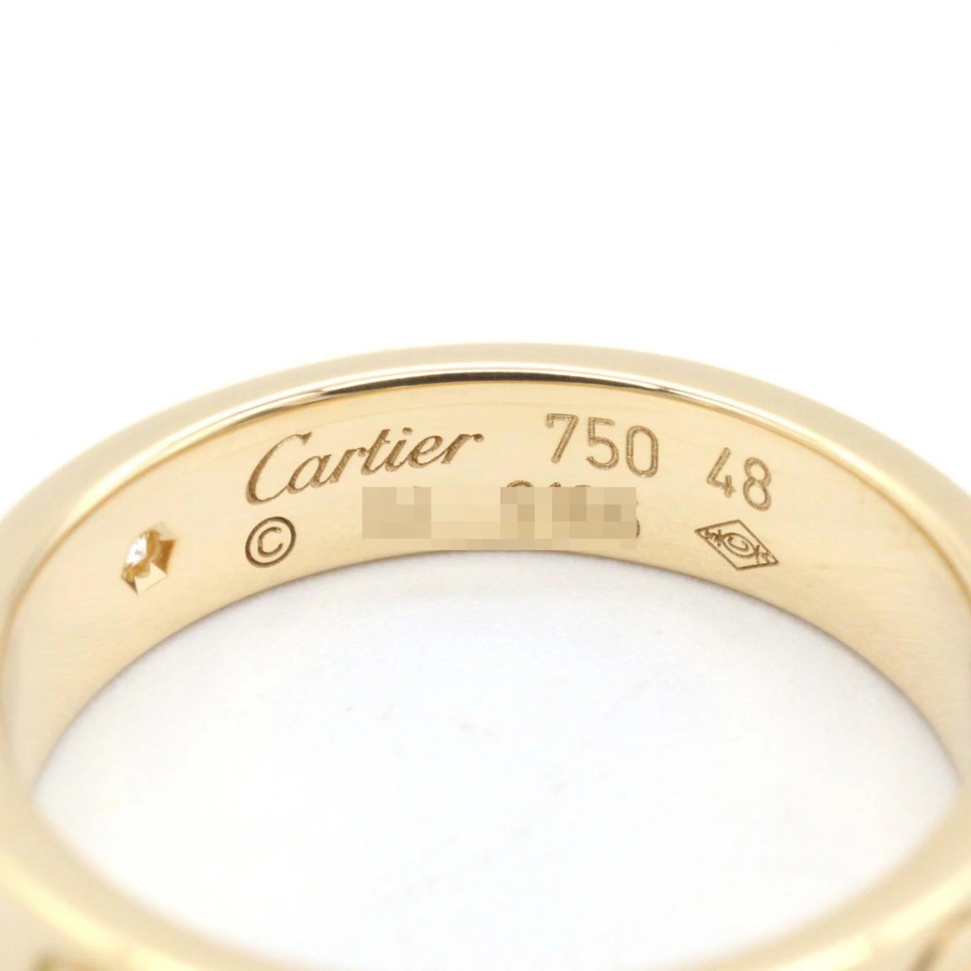Love Ring 18K Yellow Gold Mini with Diamond - Image 4