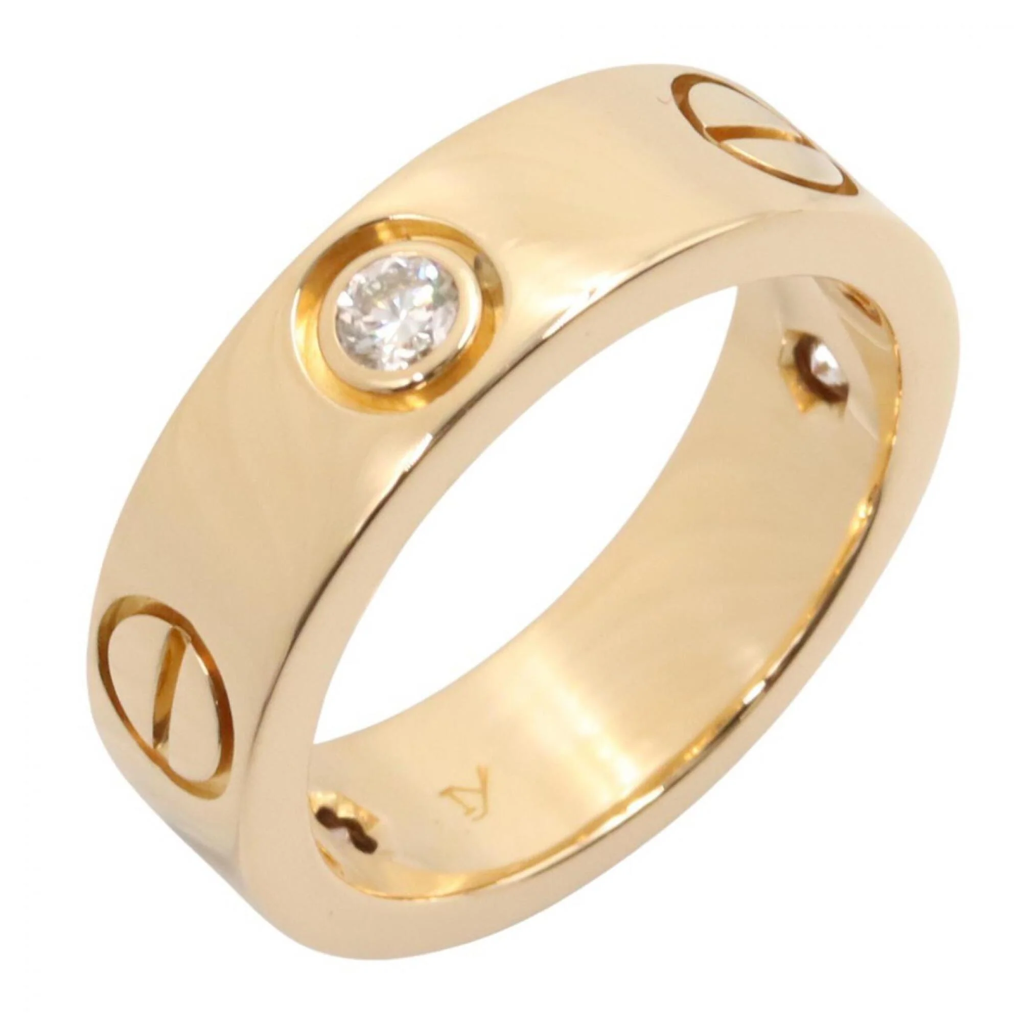 Love Ring 18K Yellow Gold with Diamond