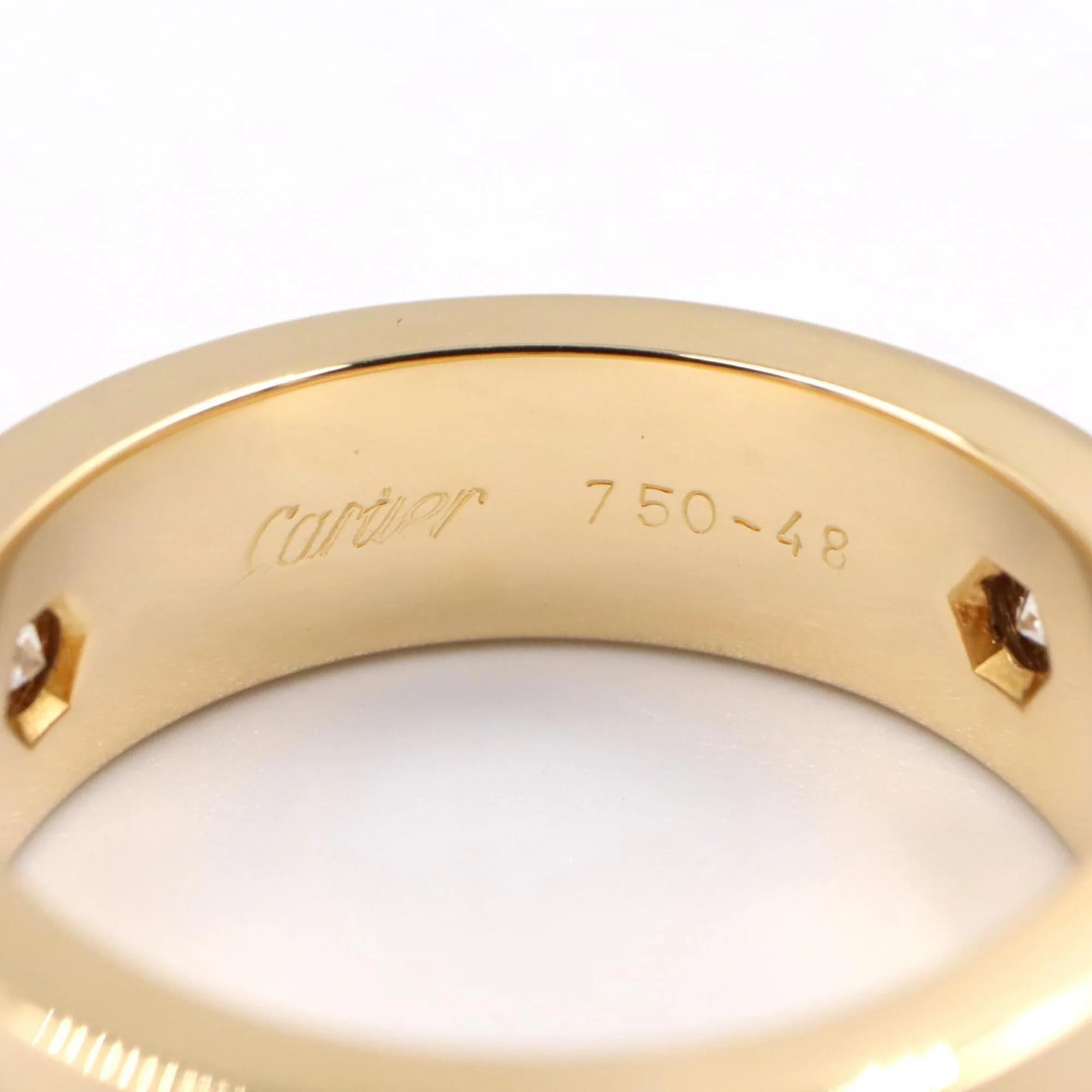 Love Ring 18K Yellow Gold with Diamond - Image 4