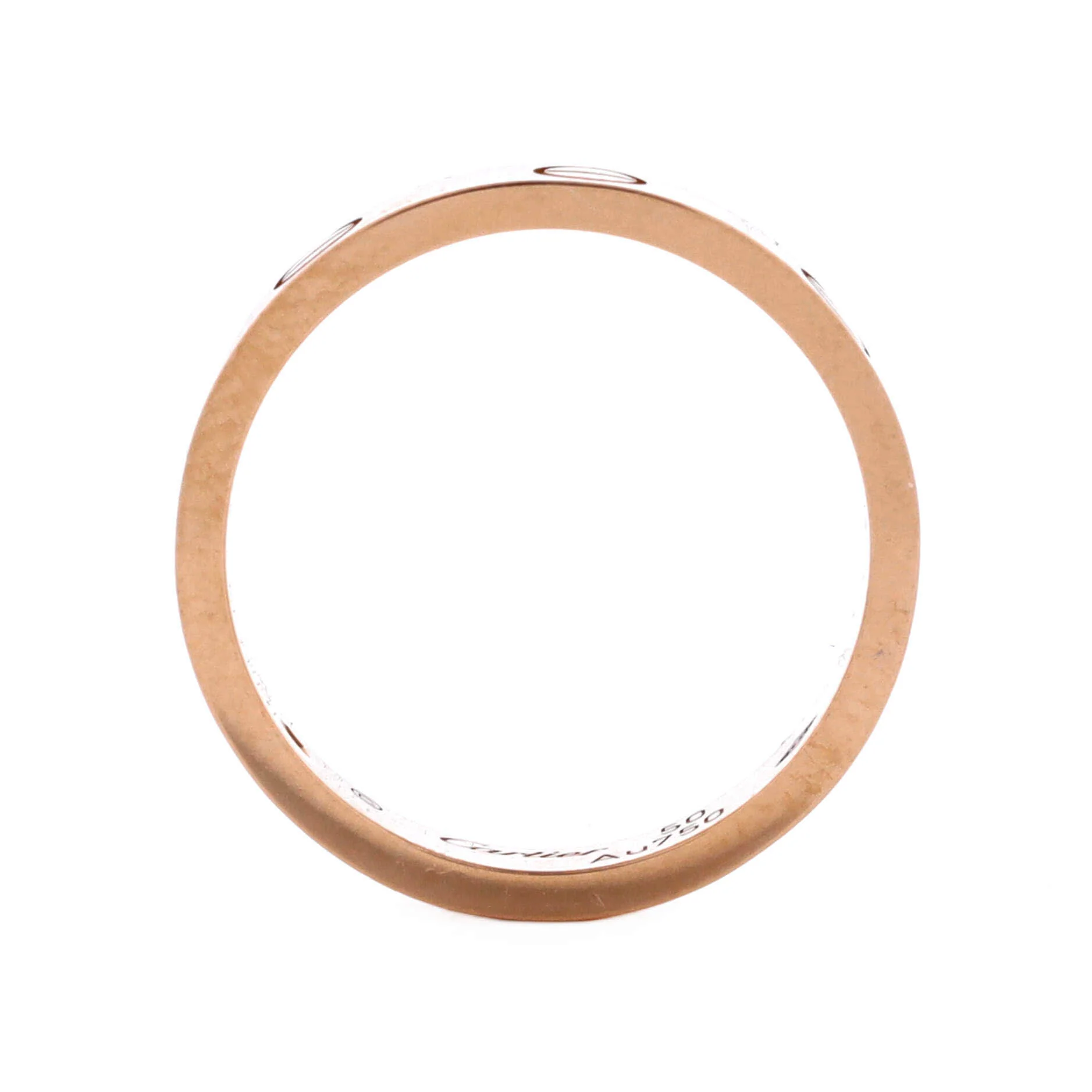 Love Wedding Band 1 Diamond Ring 18K Rose Gold with Diamond - Image 3
