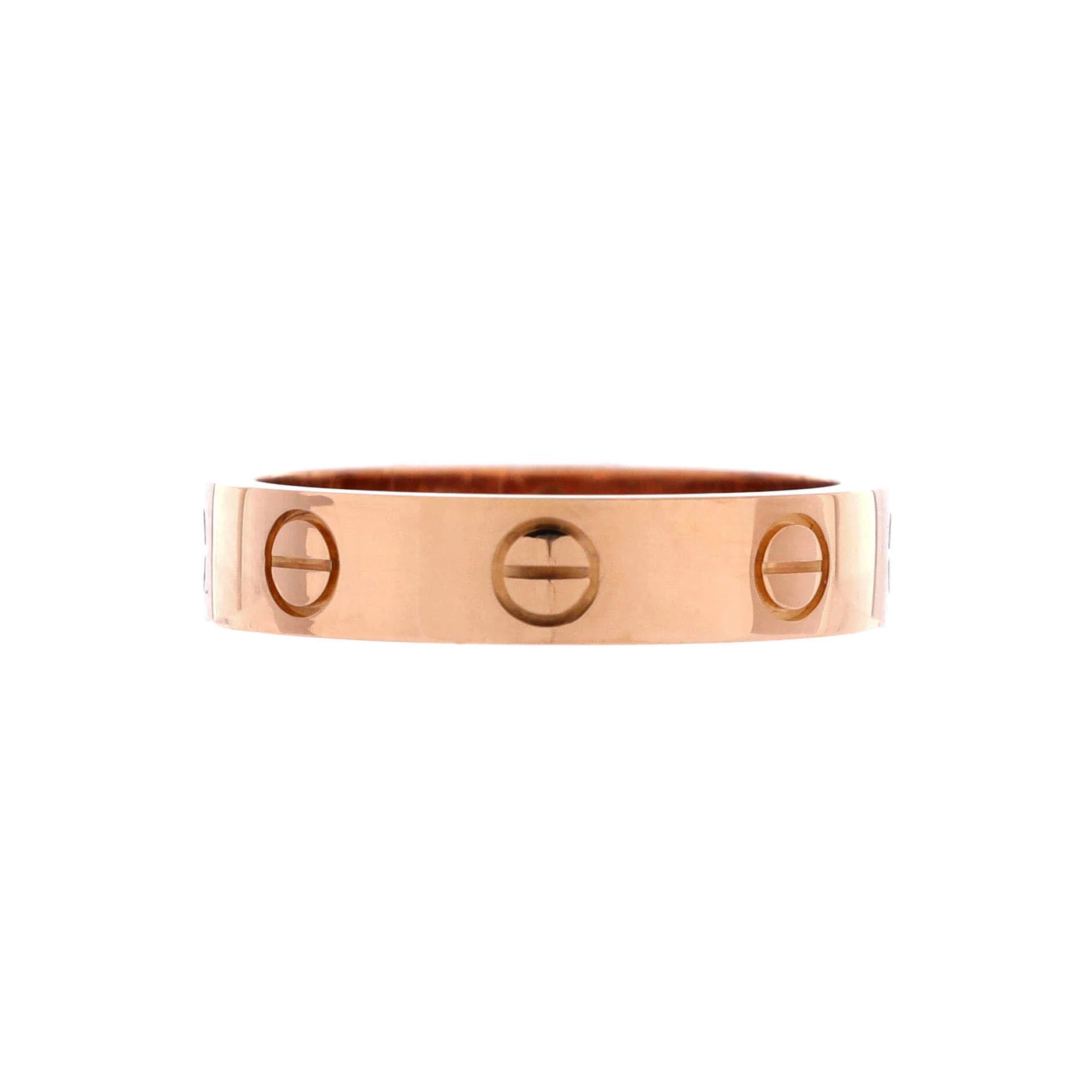Love Wedding Band 1 Diamond Ring 18K Rose Gold with Diamond