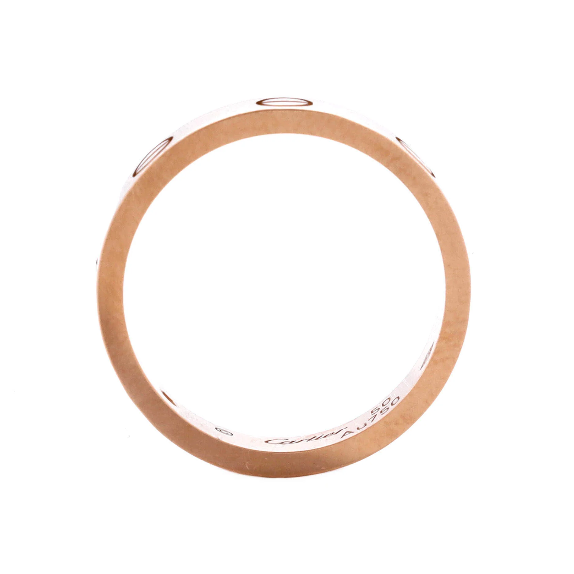 Love Wedding Band 1 Diamond Ring 18K Rose Gold with Diamond - Image 2