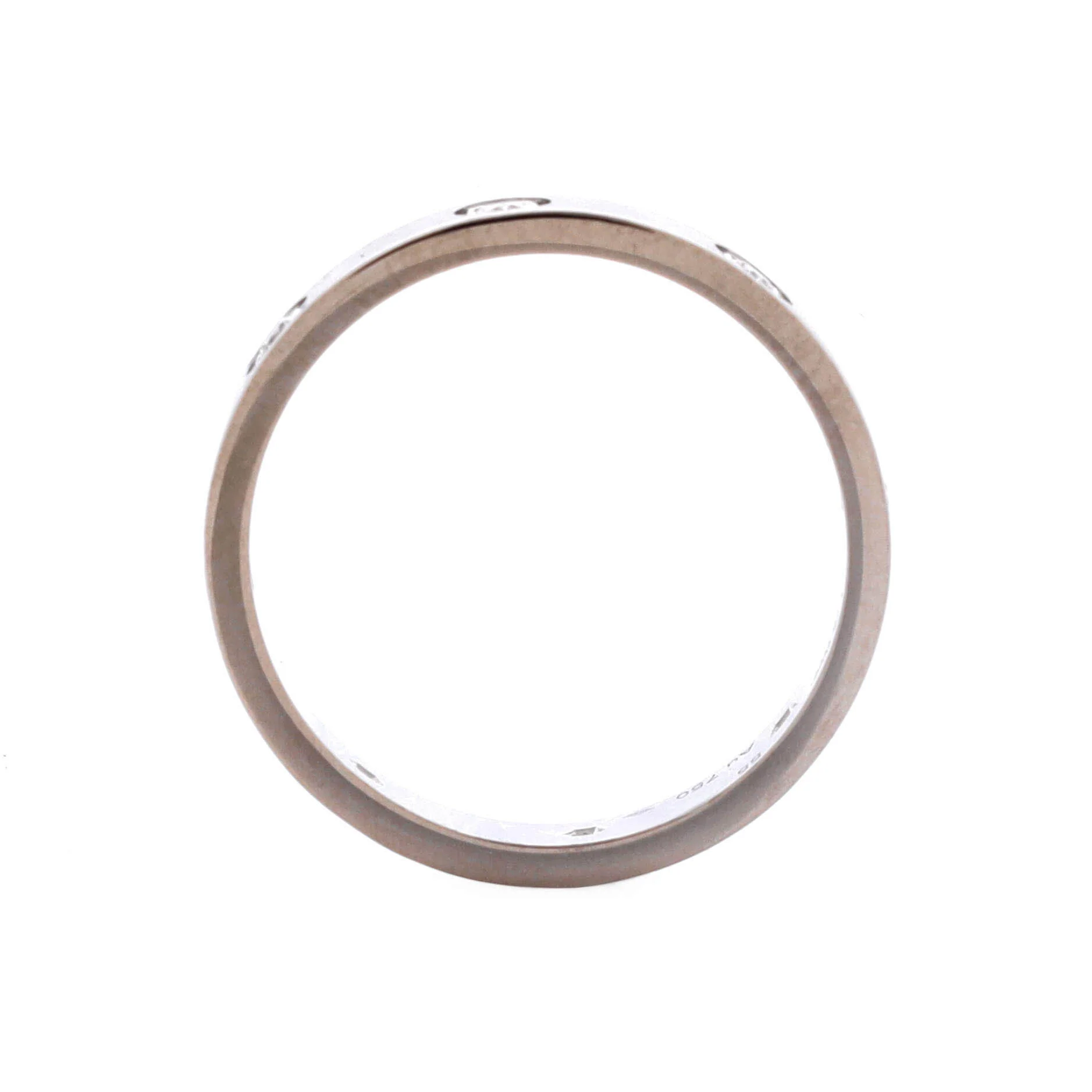 Love Wedding Band 8 Diamonds Ring 18K White Gold with Diamonds - Image 3