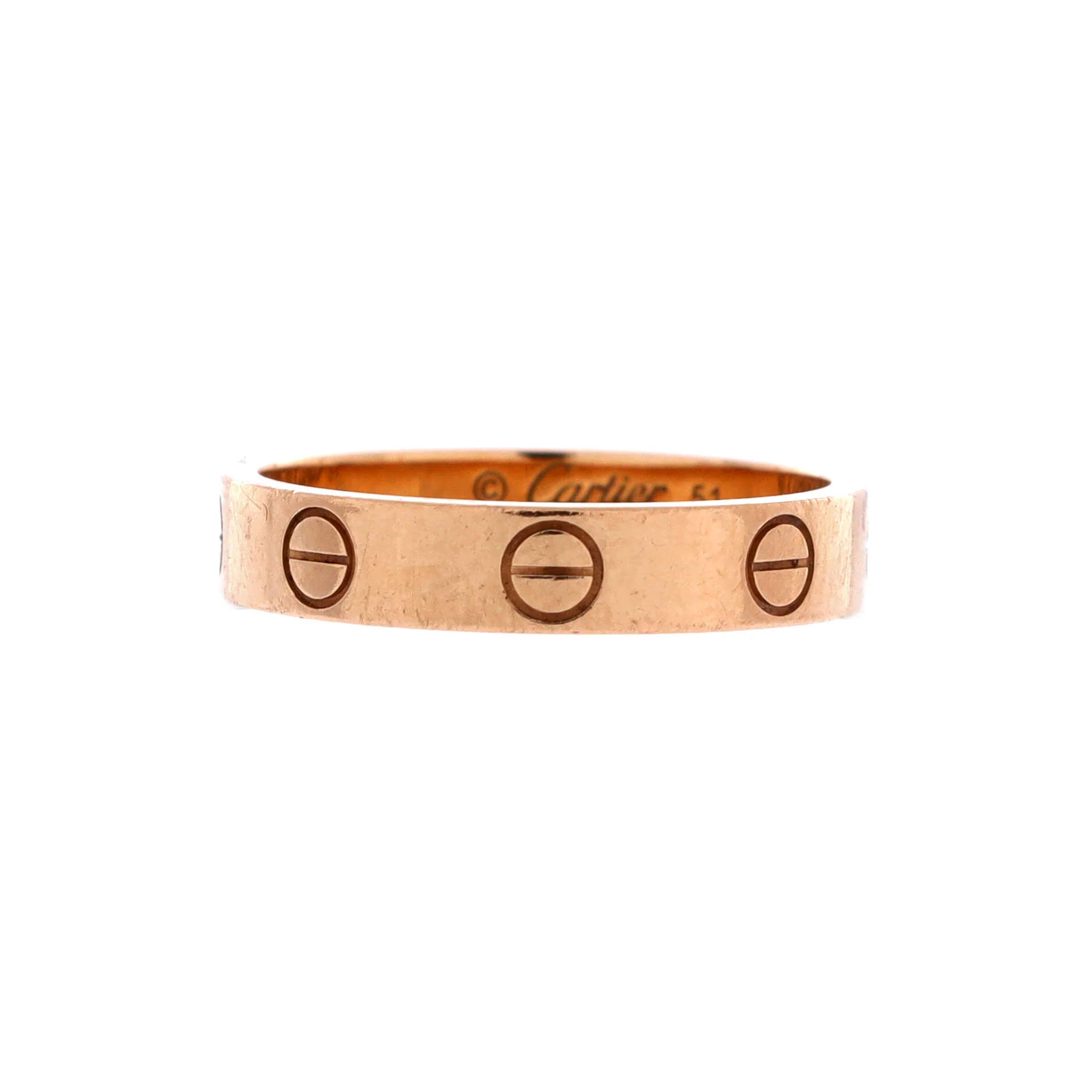 Love Wedding Band Ring 18K Rose Gold