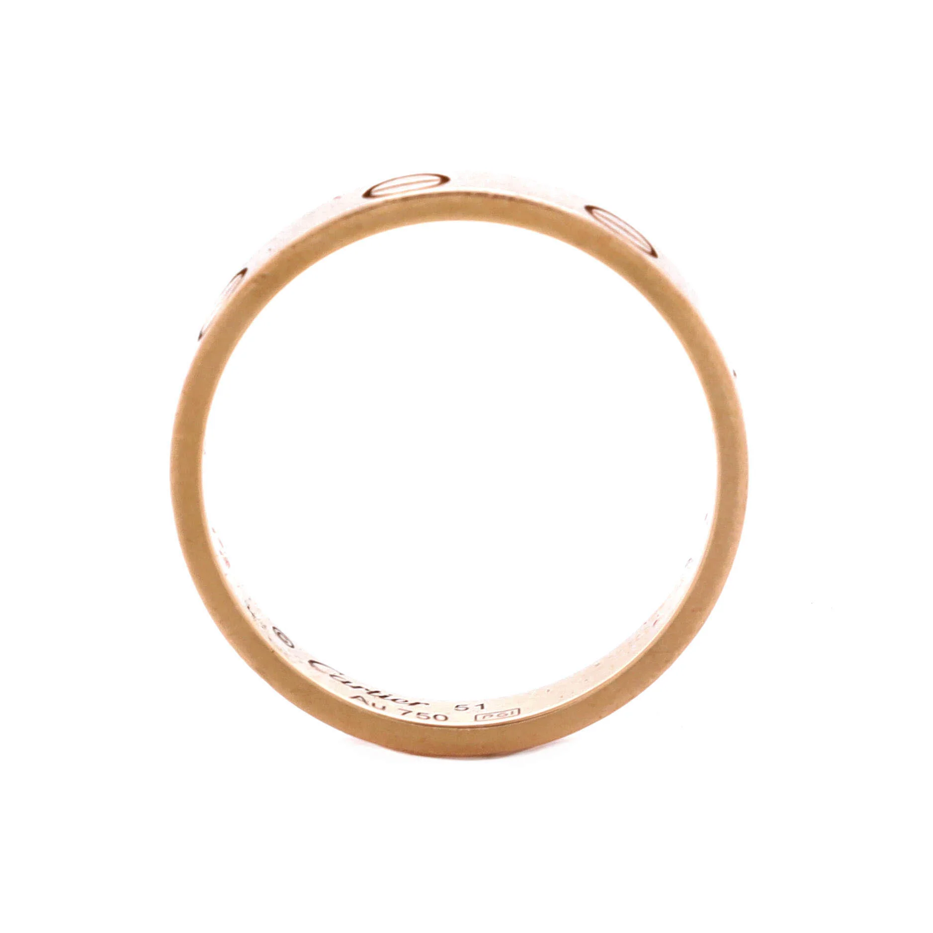 Love Wedding Band Ring 18K Rose Gold - Image 3