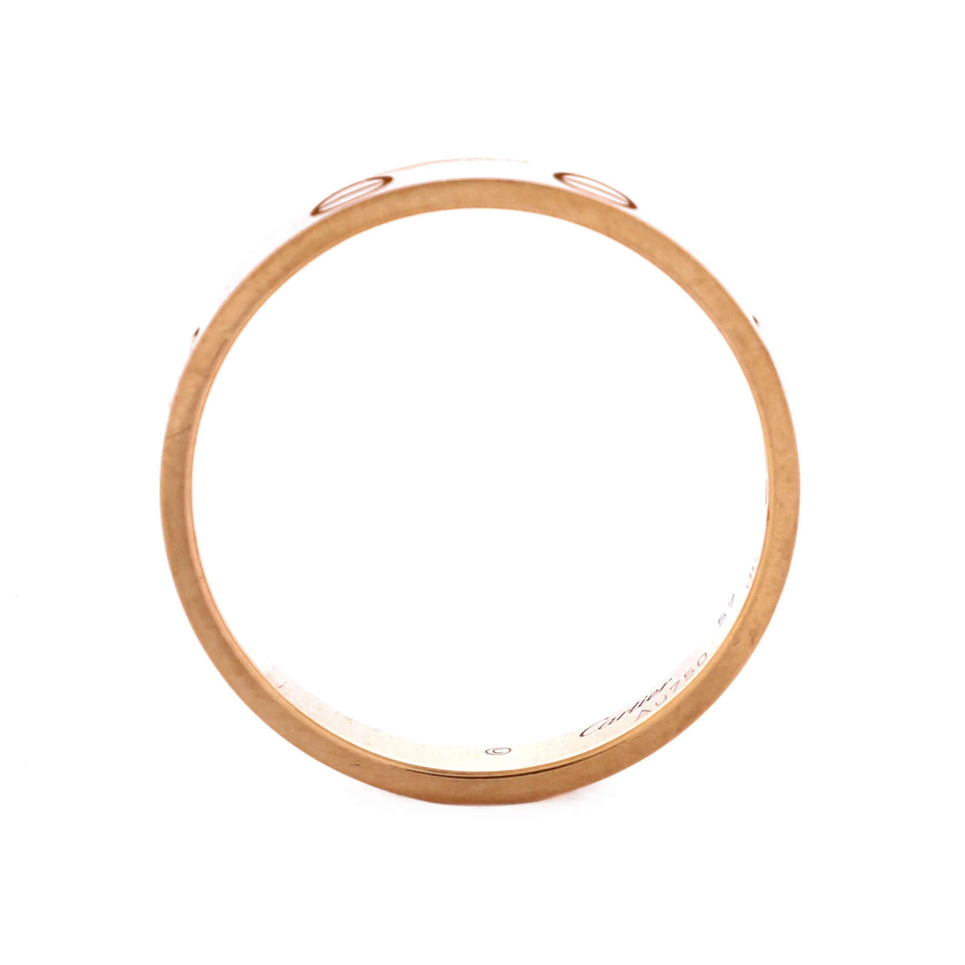 Love Wedding Band Ring 18K Rose Gold - Image 2