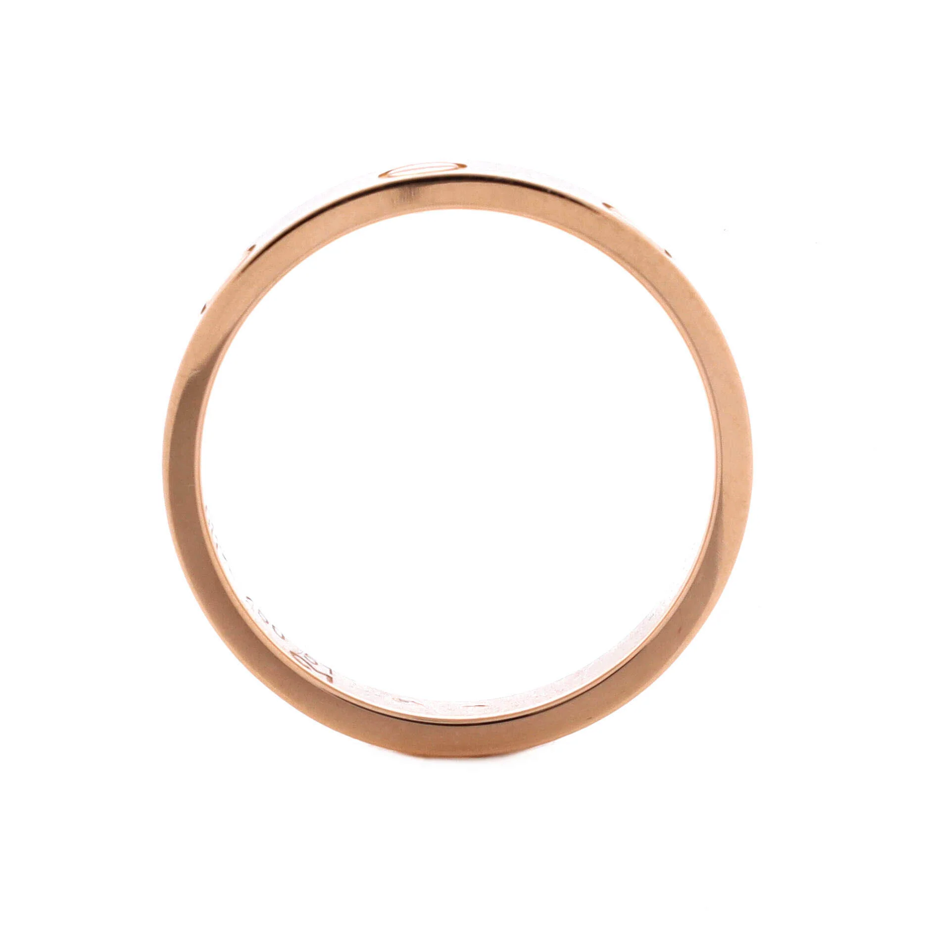 Love Wedding Band Ring 18K Rose Gold - Image 2