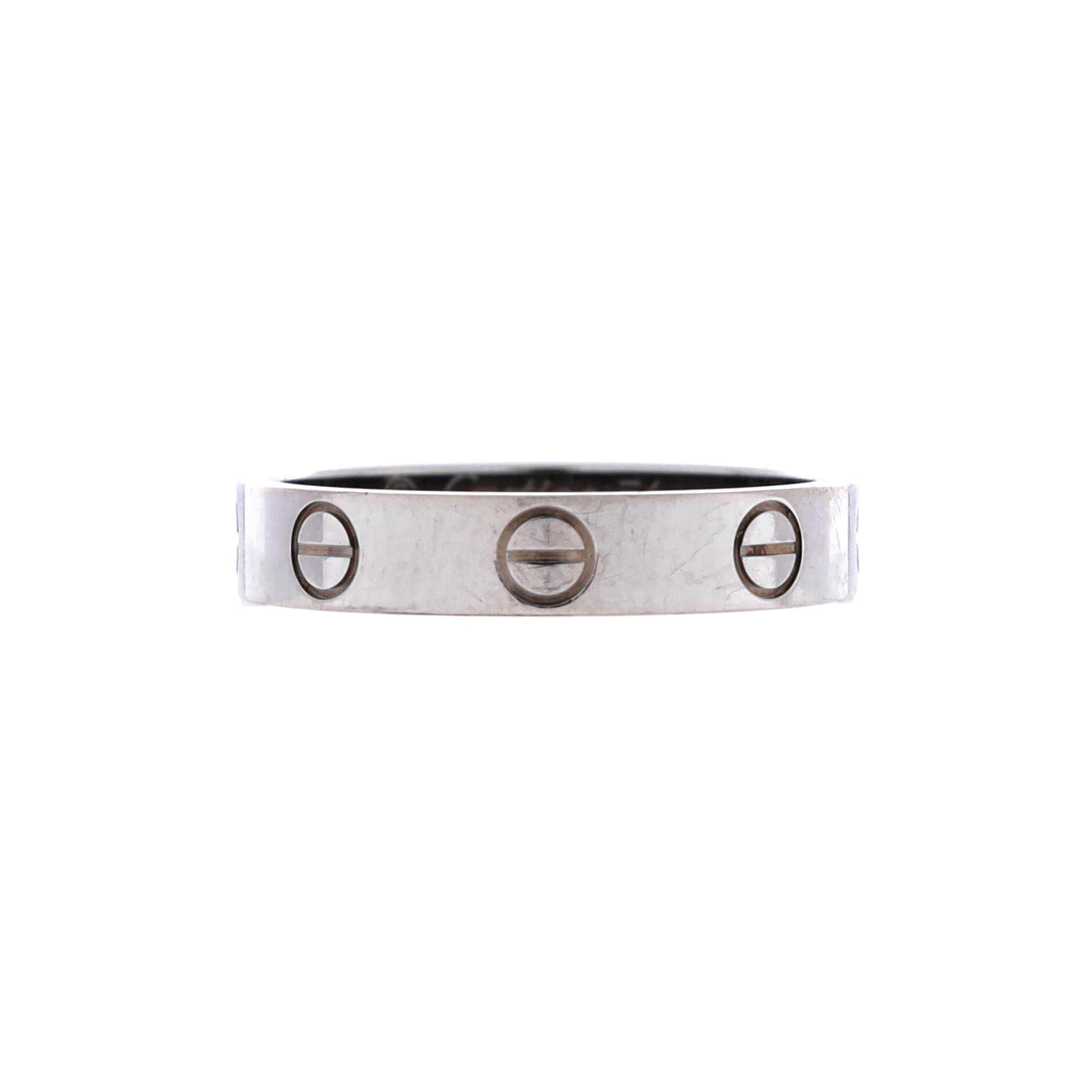 Love Wedding Band Ring 18K White Gold