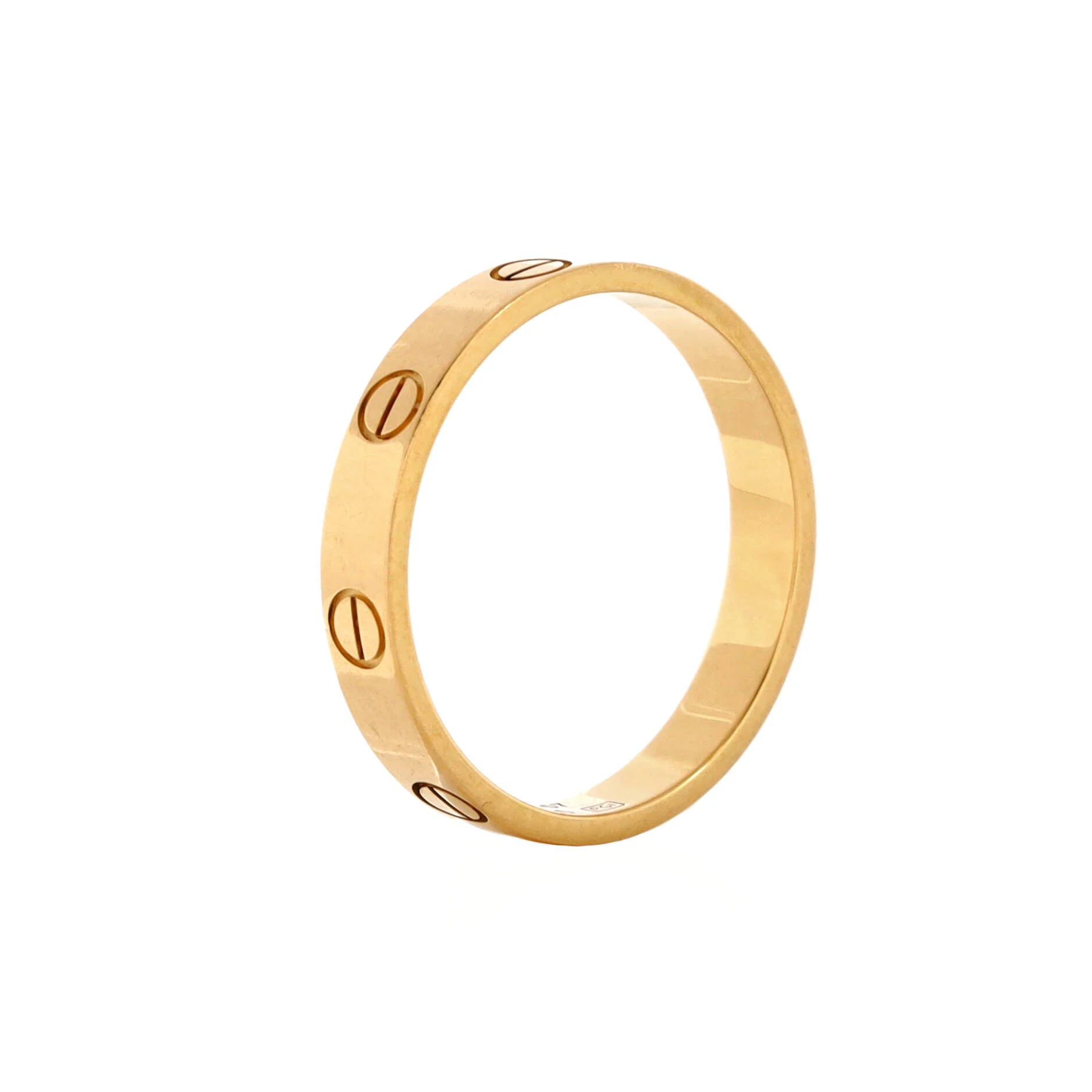 Love Wedding Band Ring 18K Yellow Gold - Image 3