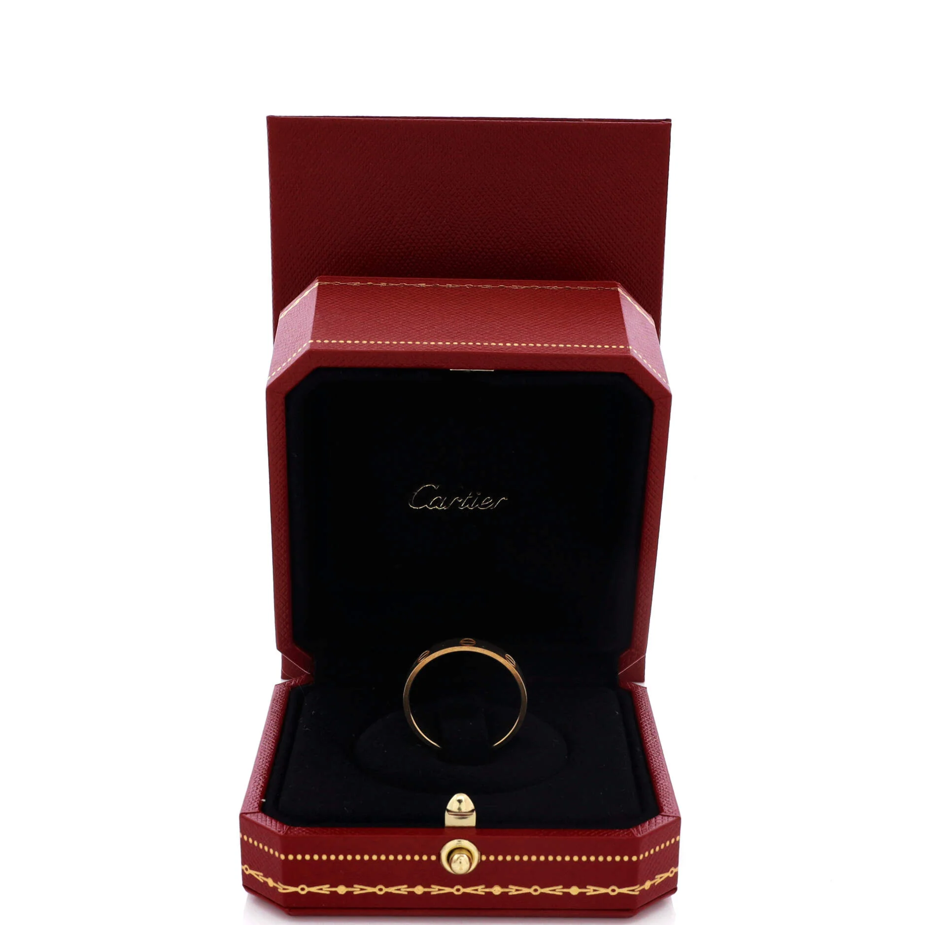 Love Wedding Band Ring 18K Yellow Gold - Image 2