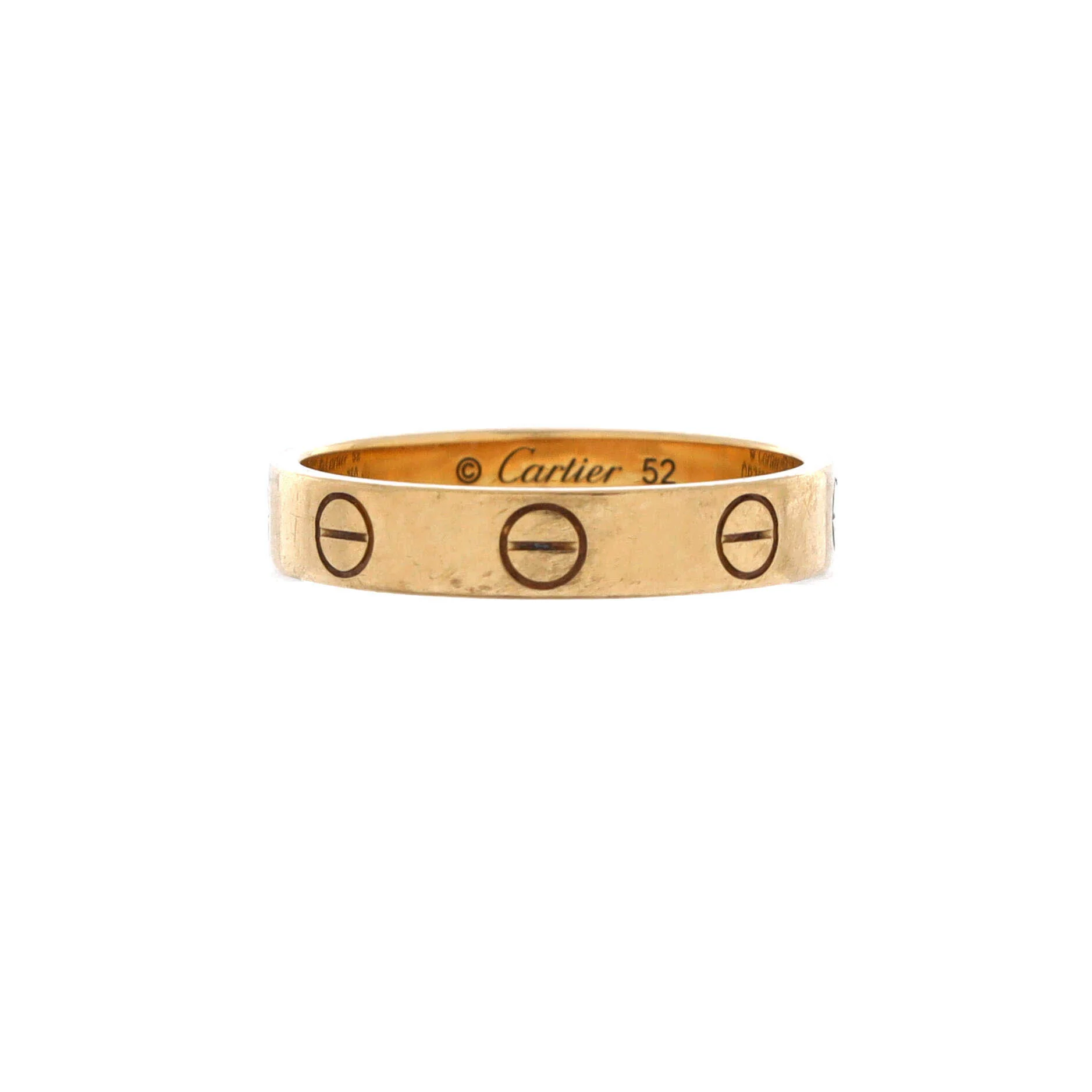 Love Wedding Band Ring 18K Yellow Gold